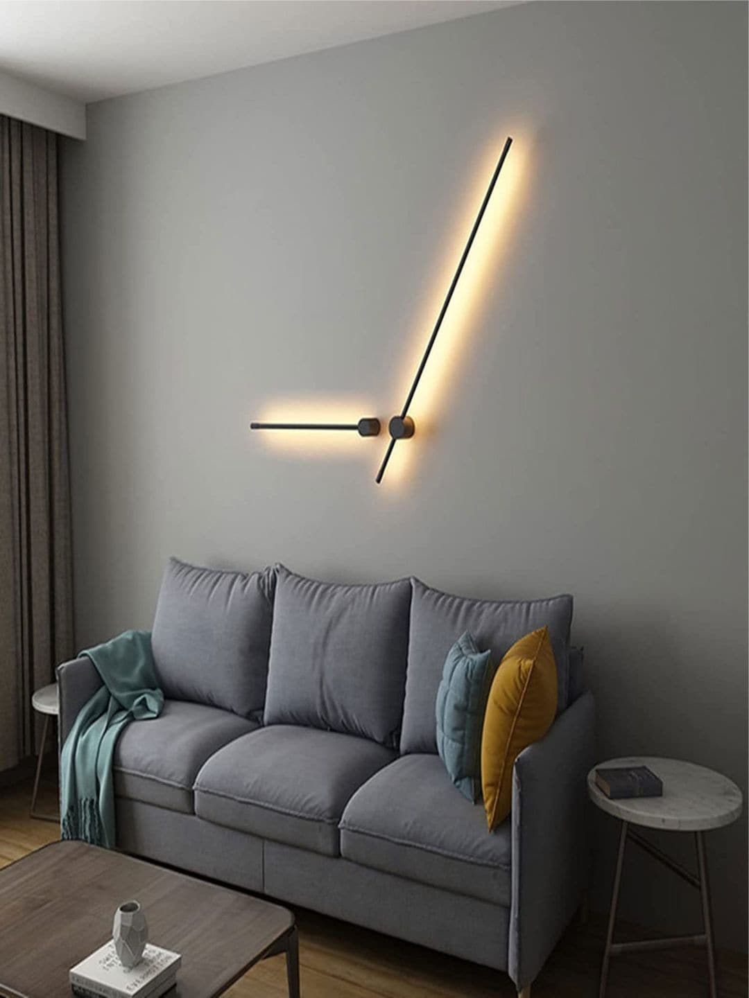 

The Art House Black Linear Tube LED Wall Lamp