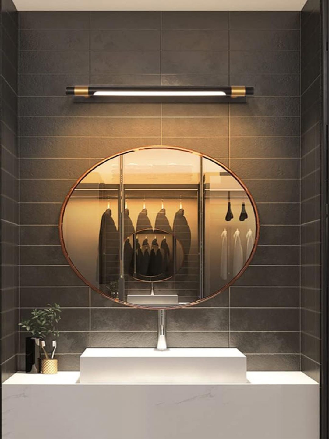 

The Art House Black Rotatable Lighting Fixture Adjustable Vanity LED Lamp