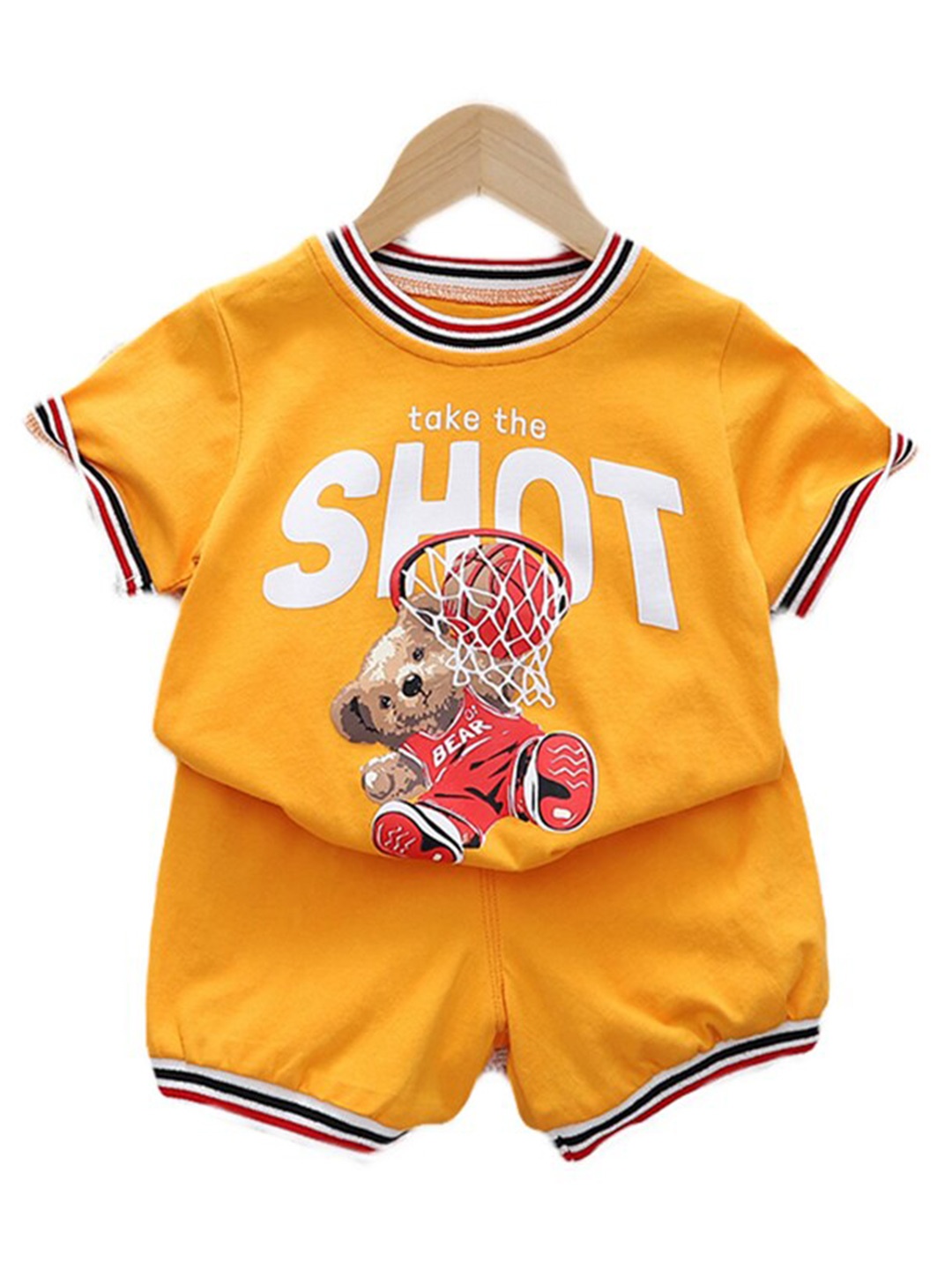 

StyleCast Kids Orange Graphic Printed Pure Cotton T-shirt With Short