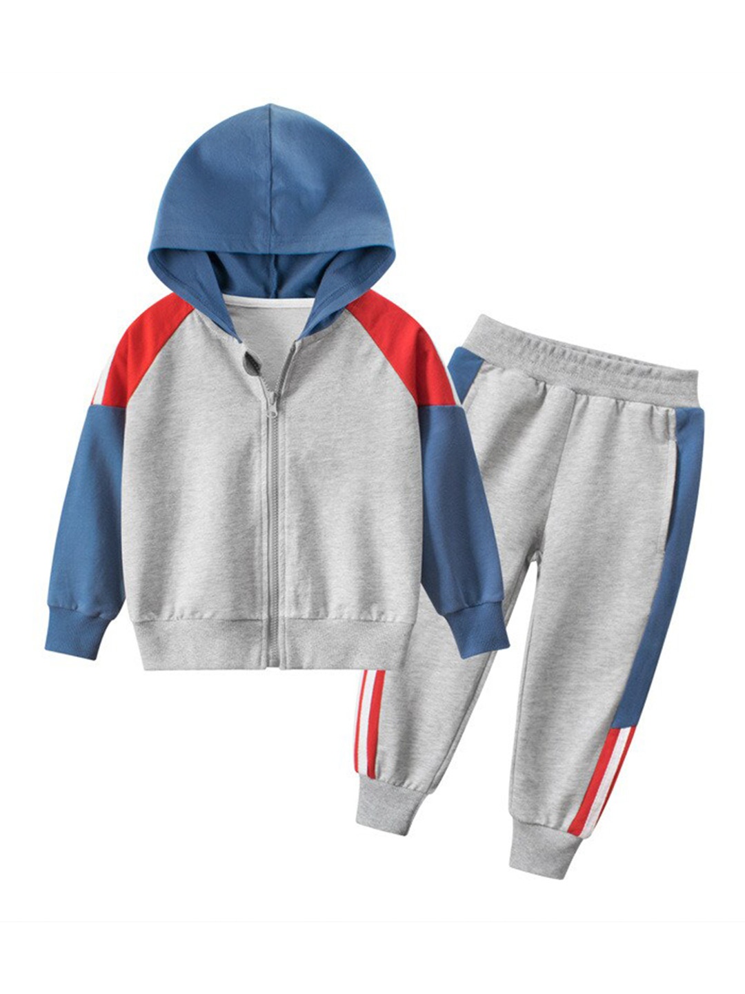 

StyleCast Boys Grey Colourblocked Pure Cotton Sweatshirt With Joggers