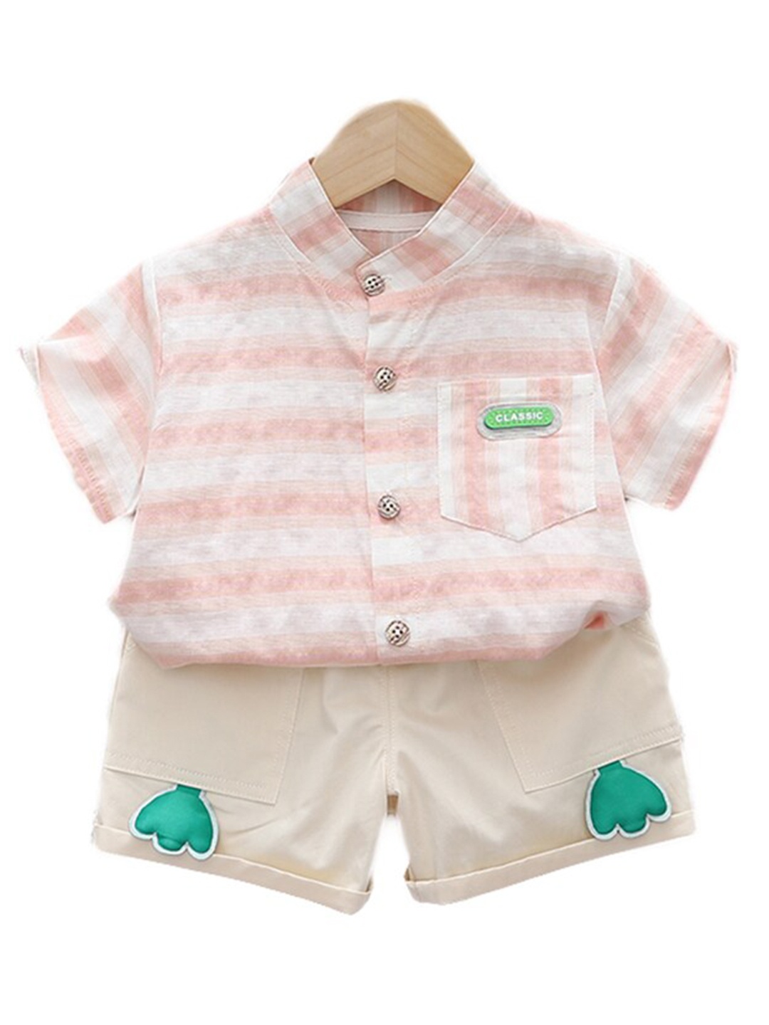 

StyleCast Kids Pink Striped Shirt With Shorts