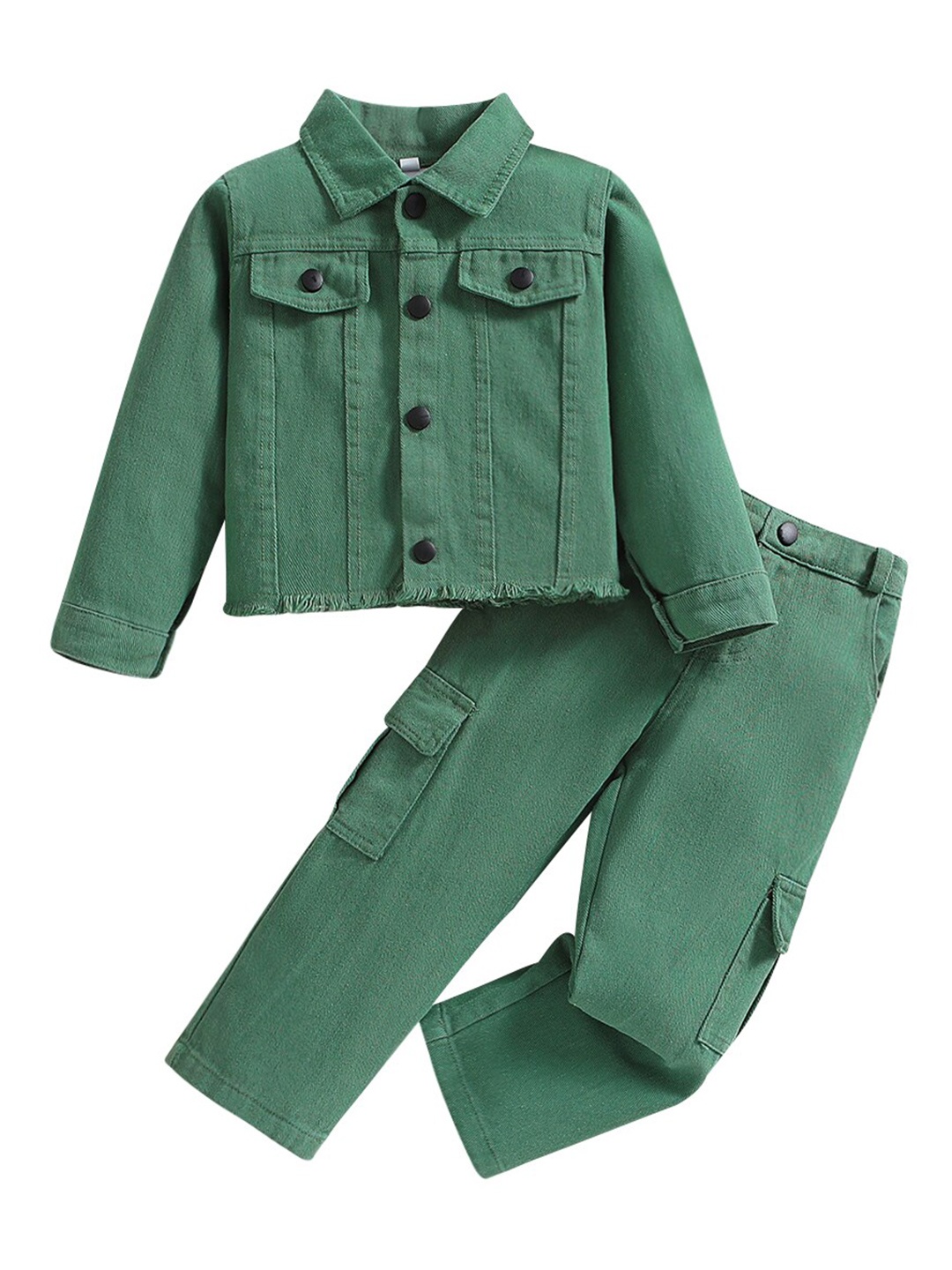 

StyleCast Boys Long Sleeves Shirt with Trousers, Green
