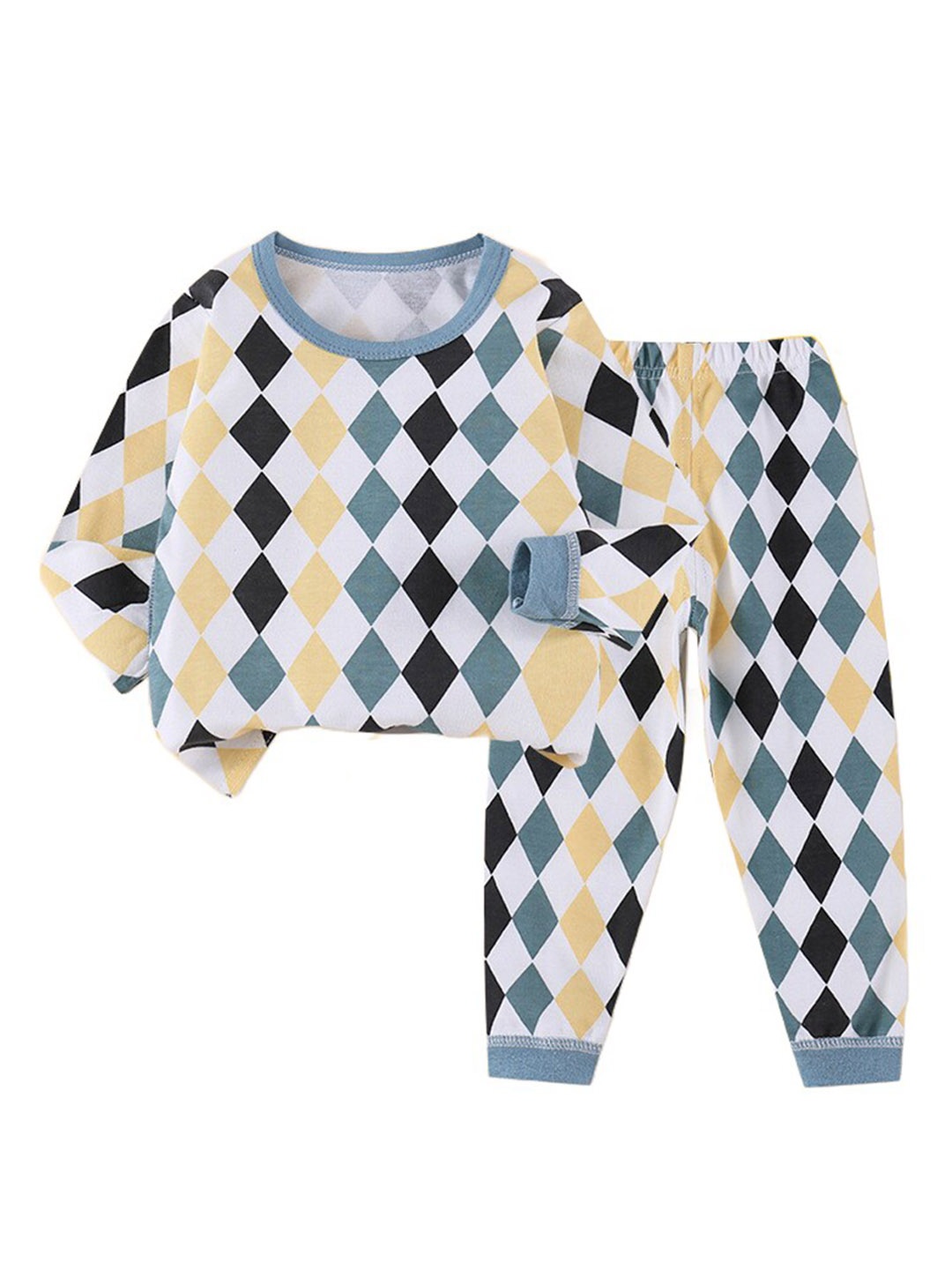 

StyleCast Boys Geometric Printed Pure Cotton Sweatshirt & Pyjamas, White