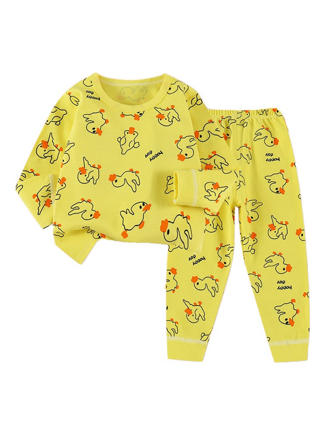 

StyleCast Boys Conversational Printed Pure Cotton Sweatshirt & Pyjamas, Yellow