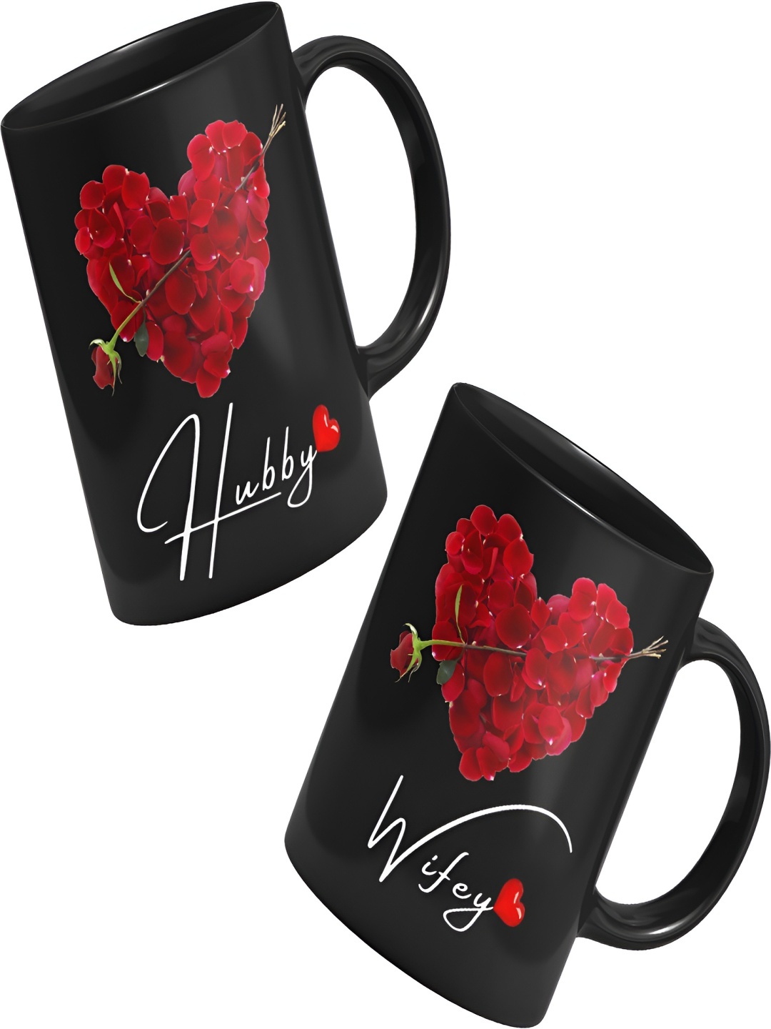 

SUPPRO Printed Ceramic Glossy Cups 325 ml, Black