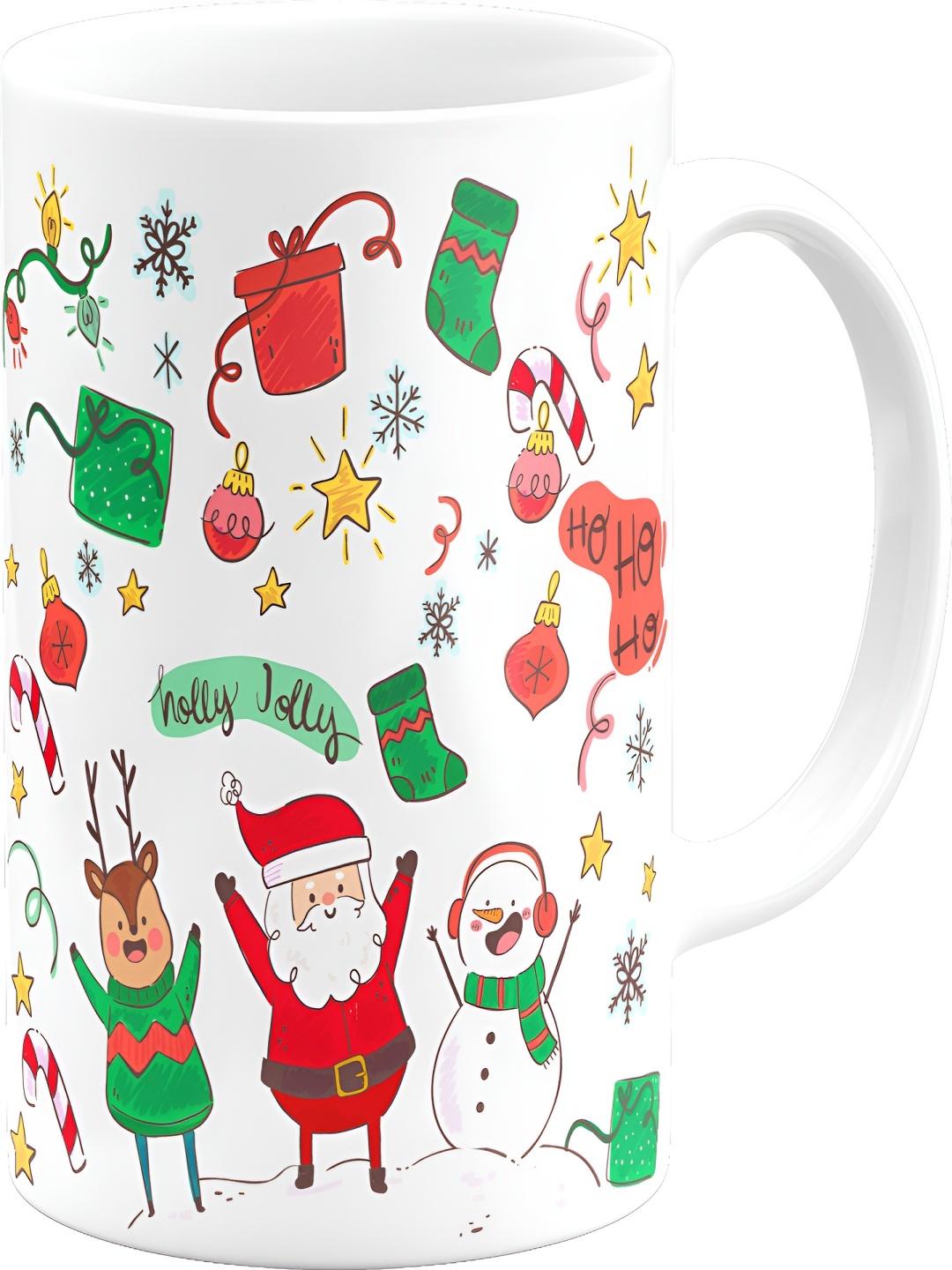 

SUPPRO Printed Ceramic Glossy Cups 325 ml, White