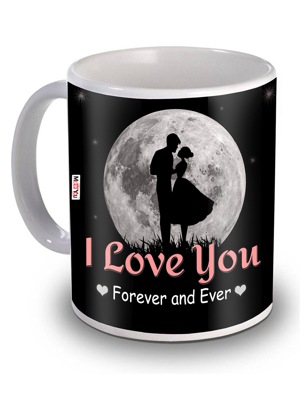 

ME & YOU Black Printed Ceramic Glossy Mug 320 ml