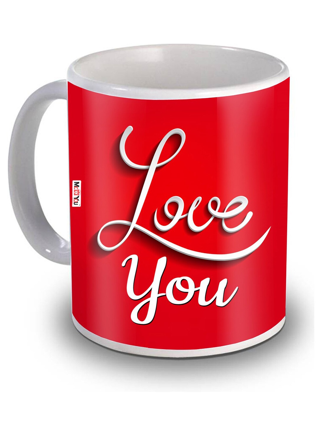

ME & YOU Red Printed Ceramic Glossy Mug 320 ml