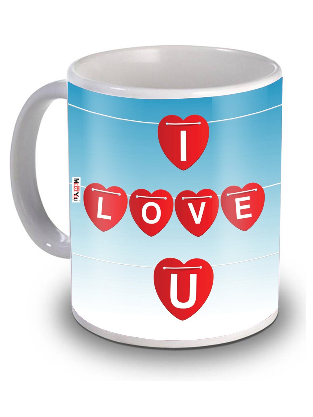 

ME & YOU White Printed Ceramic Glossy Cup 320 ml