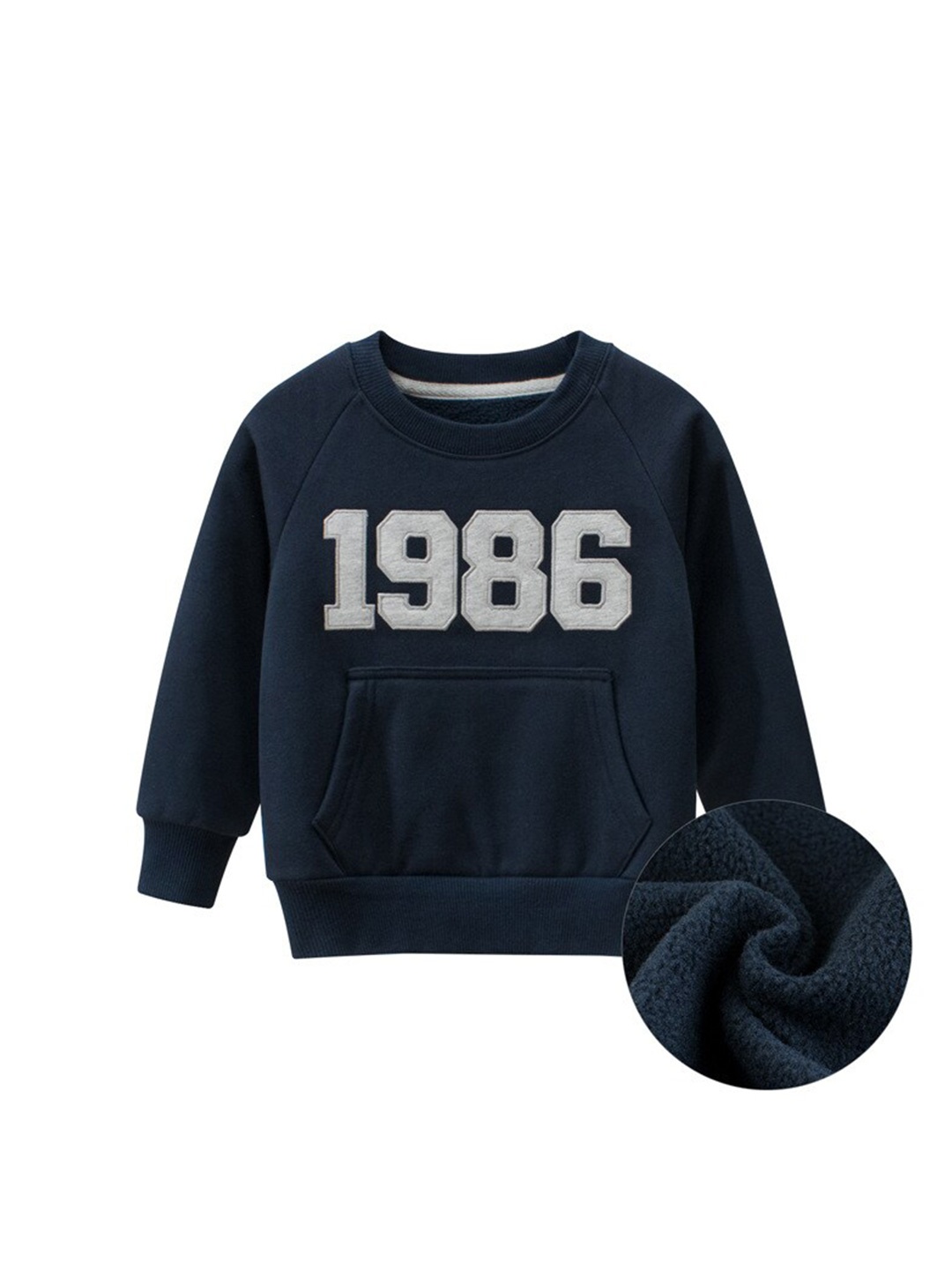 

StyleCast Boys Navy Blue Alphanumeric Printed Cotton Pullover