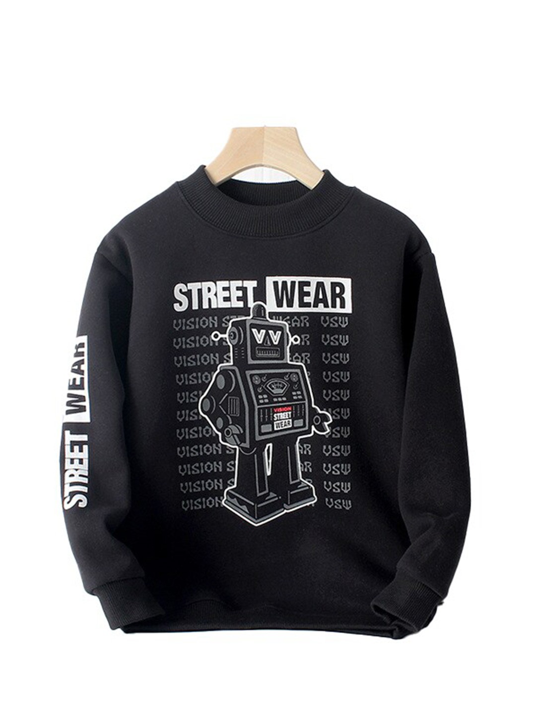 

StyleCast Boys Black Graphic Printed Cotton Pullover