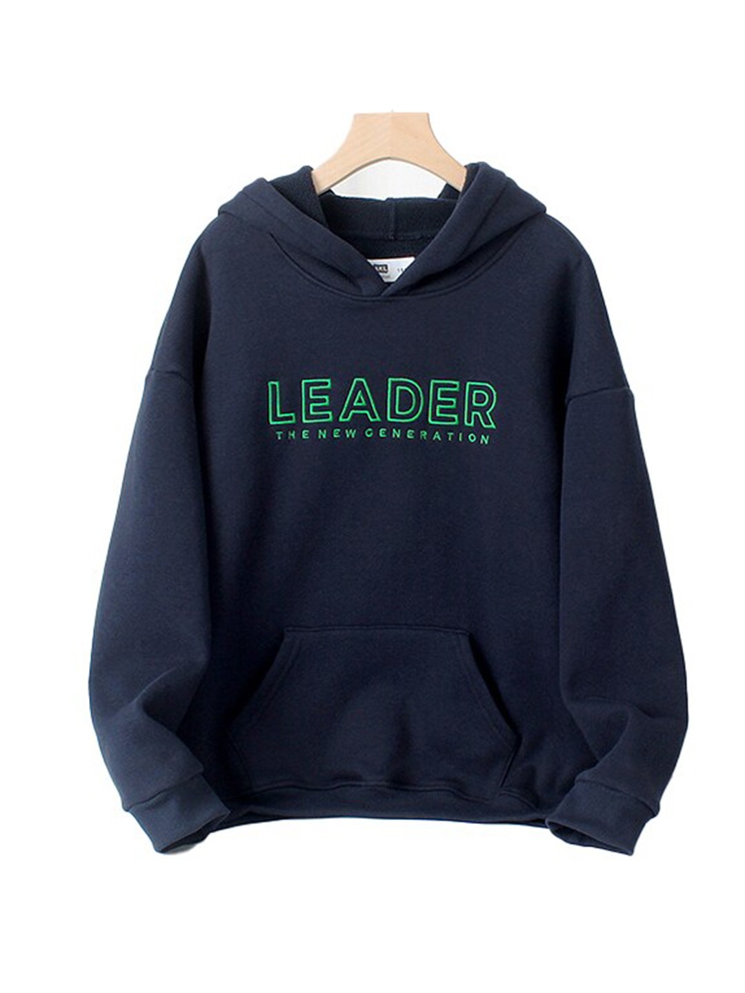 

StyleCast Boys Navy Blue Typography Printed Hooded Cotton Pullover
