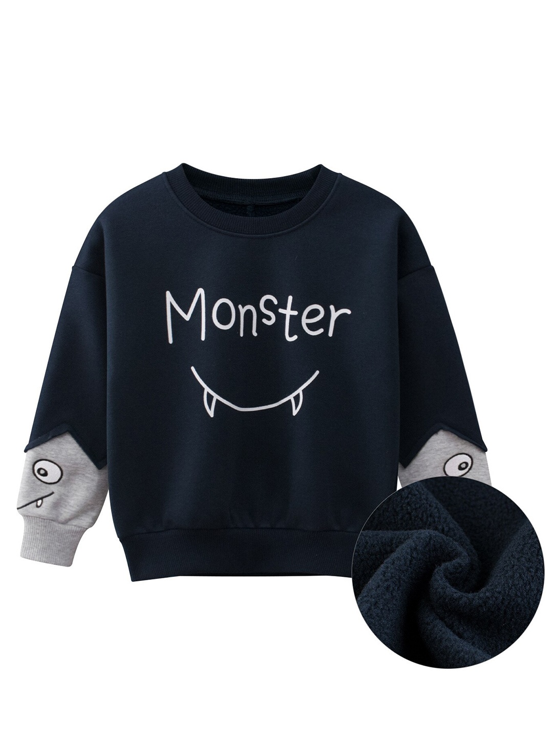 

StyleCast Boys Typography Printed Cotton Pullover Sweatshirt, Navy blue