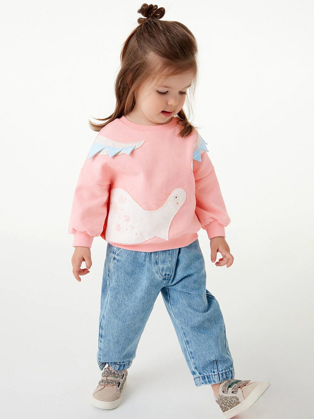 

StyleCast Girls Pink Cotton Pullover Sweatshirt