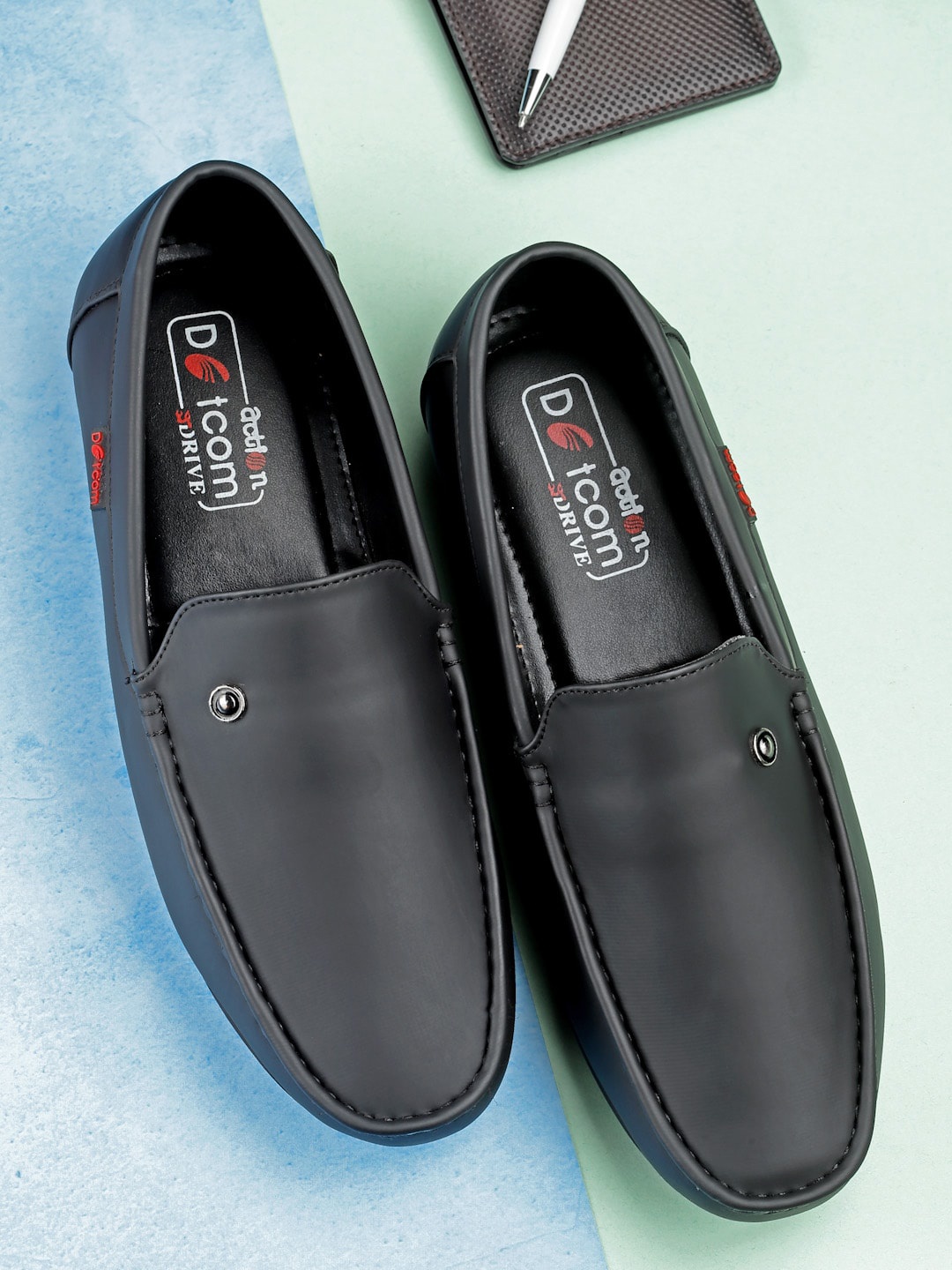 

Action Men DRIVE Lightweight Slip-On Loafers, Black