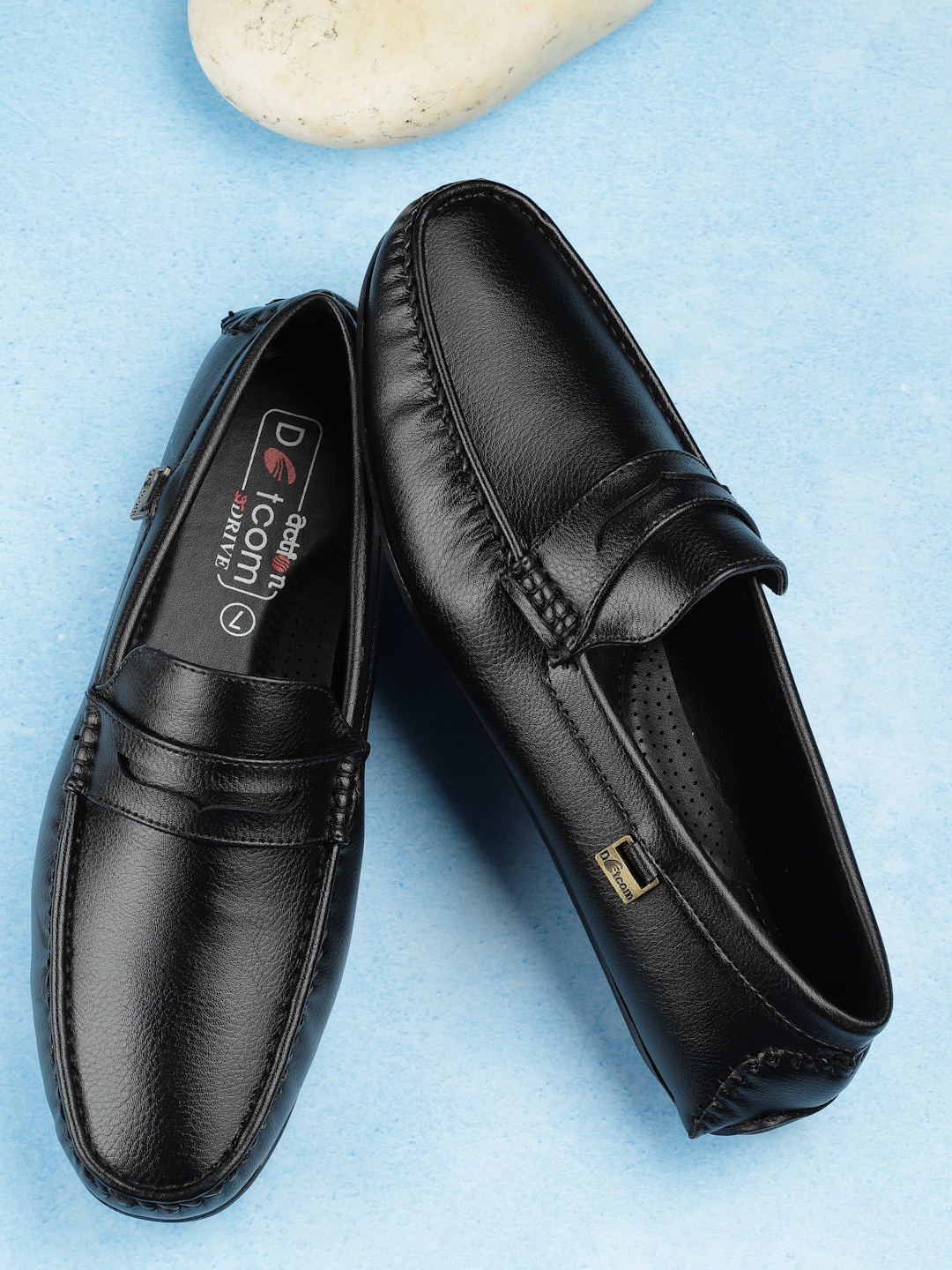 

Action Men Lightweight Comfort Insole Penny Driving Shoes, Black