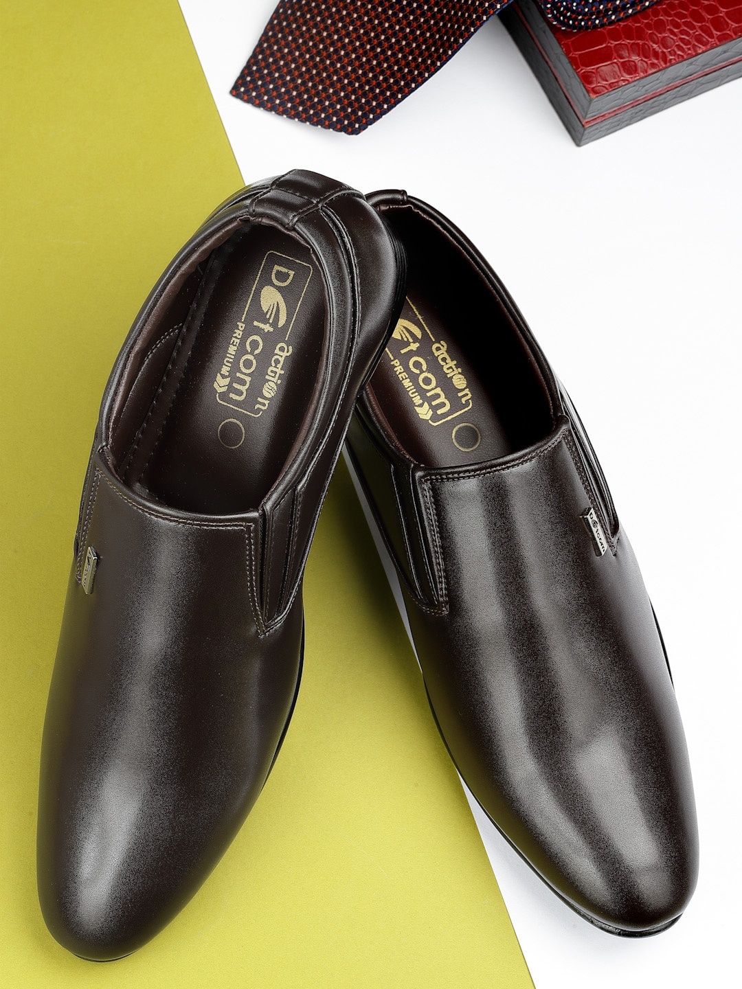 

Action Men PREMIUM Lightweight Formal Slip-On Shoes, Brown