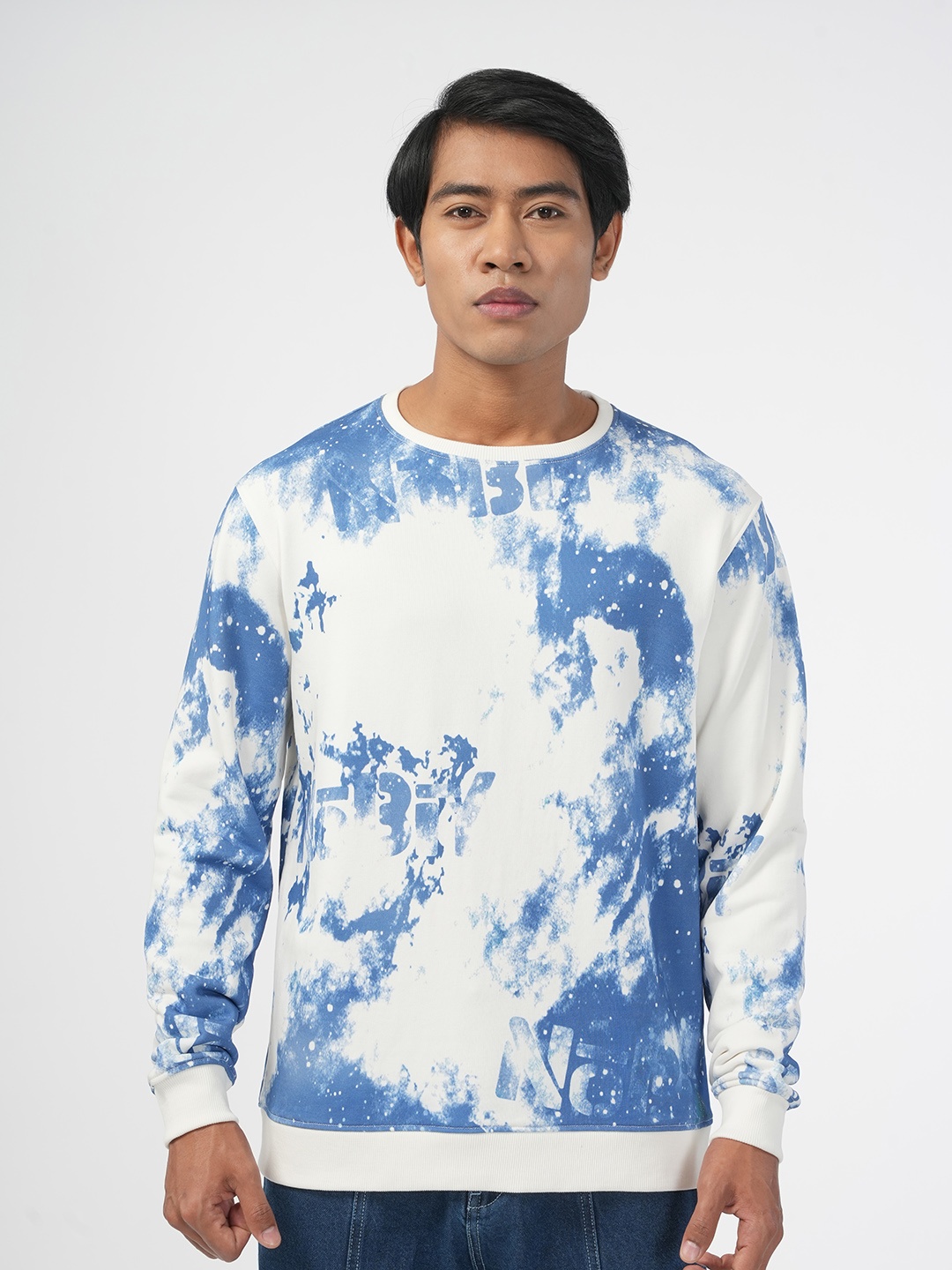 

NoBiY Abstract Printed Sweatshirt, White