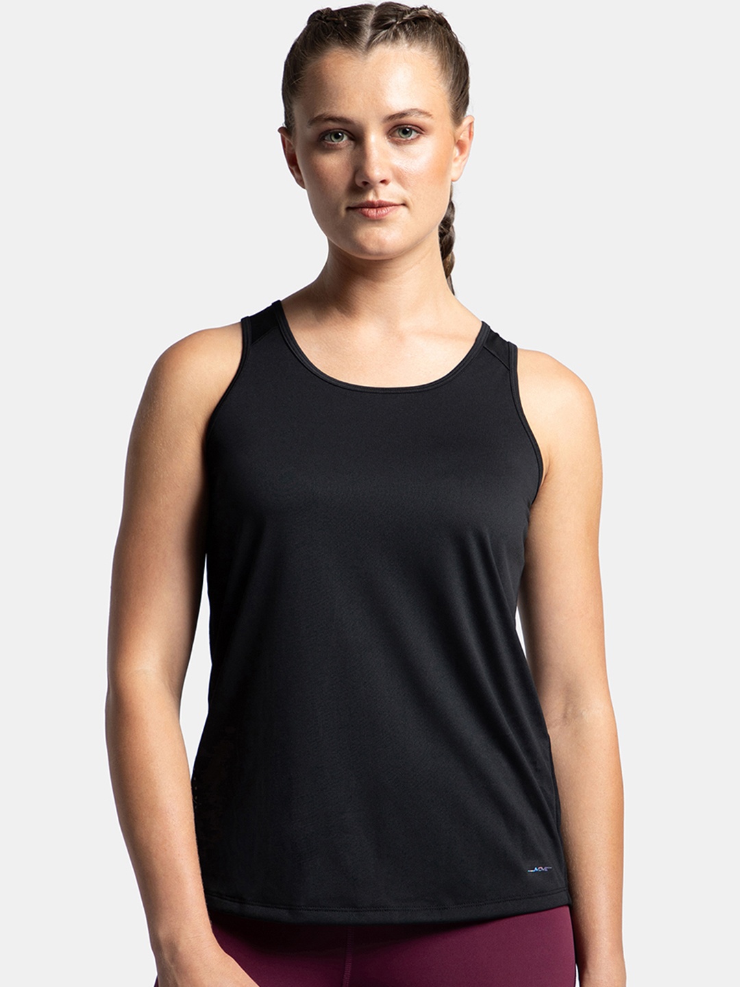 

Jockey Microfiber Fabric Graphic Printed Tank Top With Breathable Mesh-MW33, Black