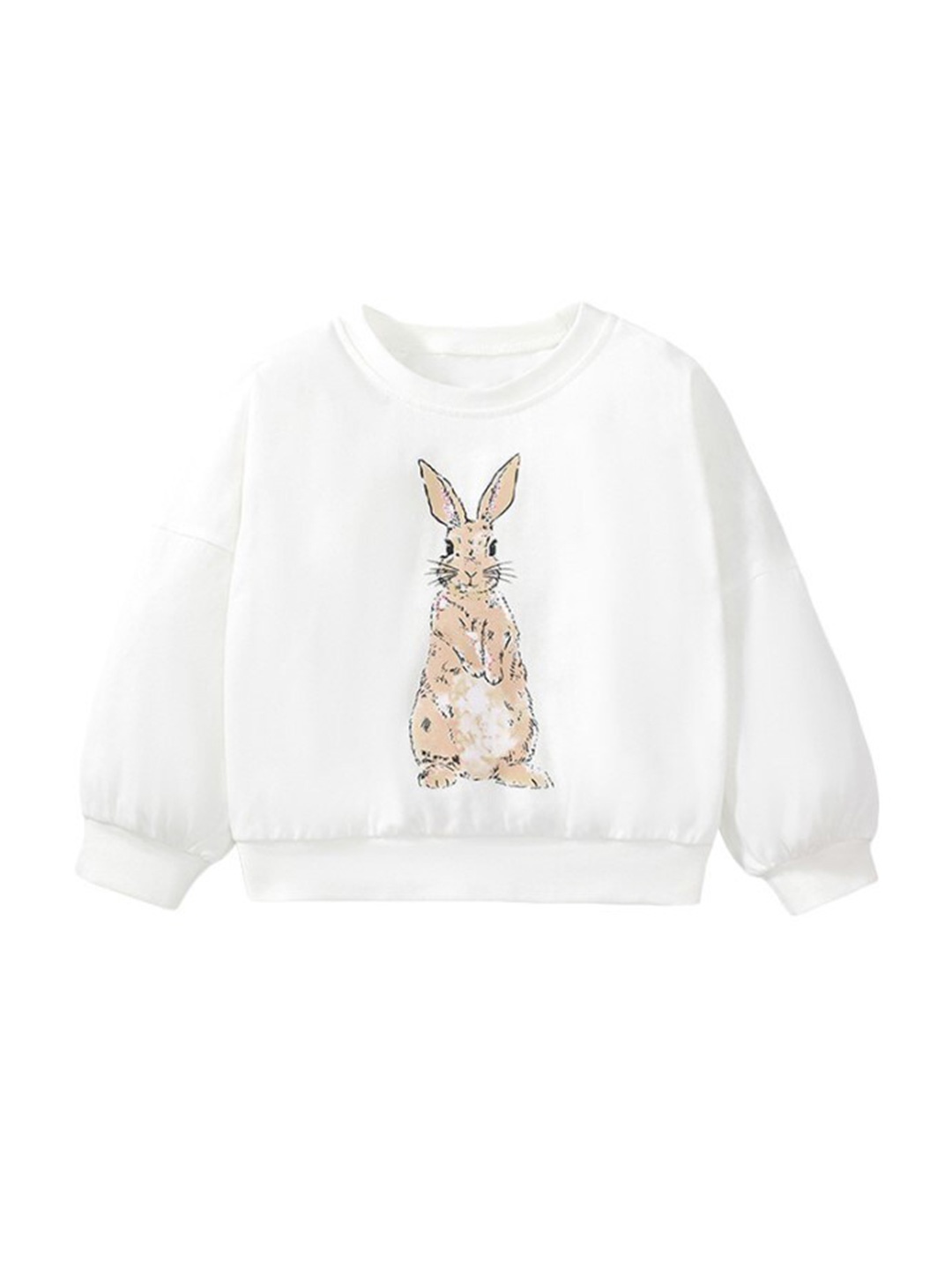 

StyleCast Girls White Graphic Printed Cotton Pullover Sweatshirts