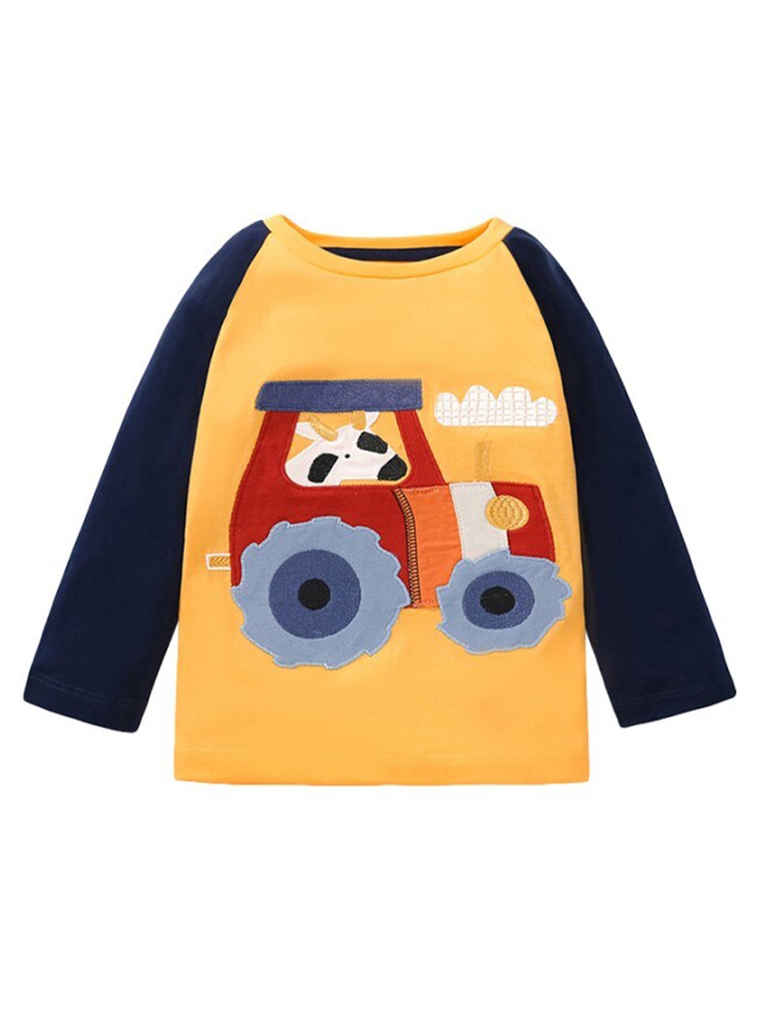

StyleCast Girls Yellow & Red Graphic Printed Cotton Regular Top
