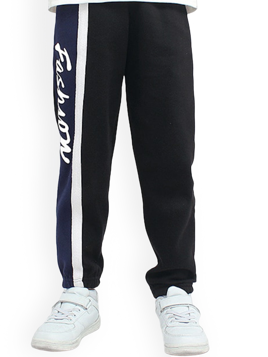 

StyleCast Boys Black Typography Printed Easy Wash Cotton Joggers