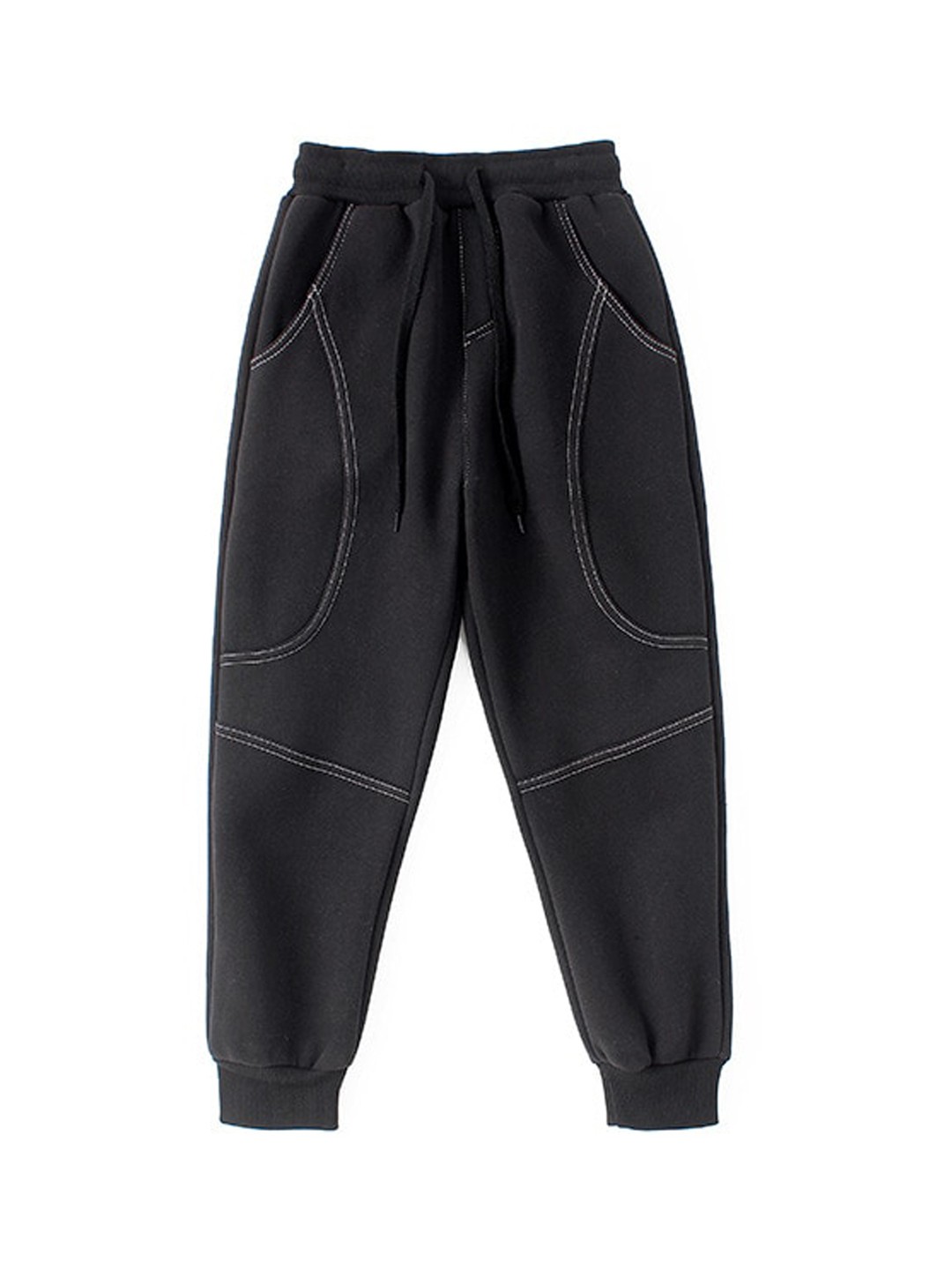 

StyleCast Boys Black Easy Wash Mid-Rise Cotton Joggers