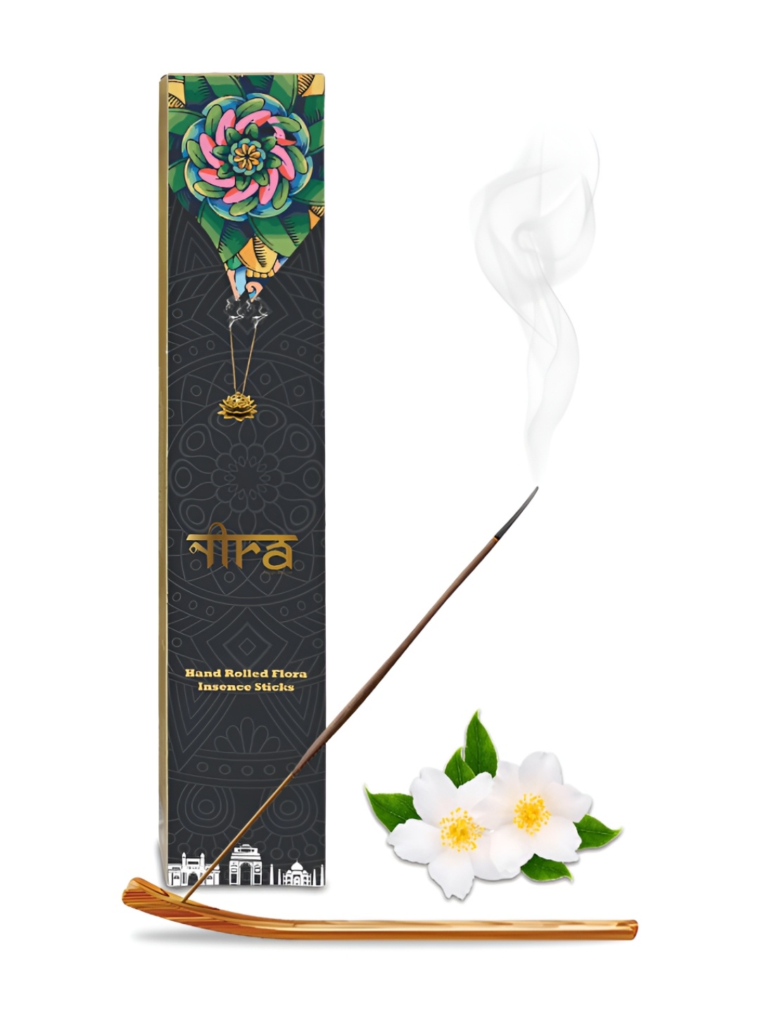 

Nira Fragrances Brown Pure Cow Dung Jasmine Incense Sticks