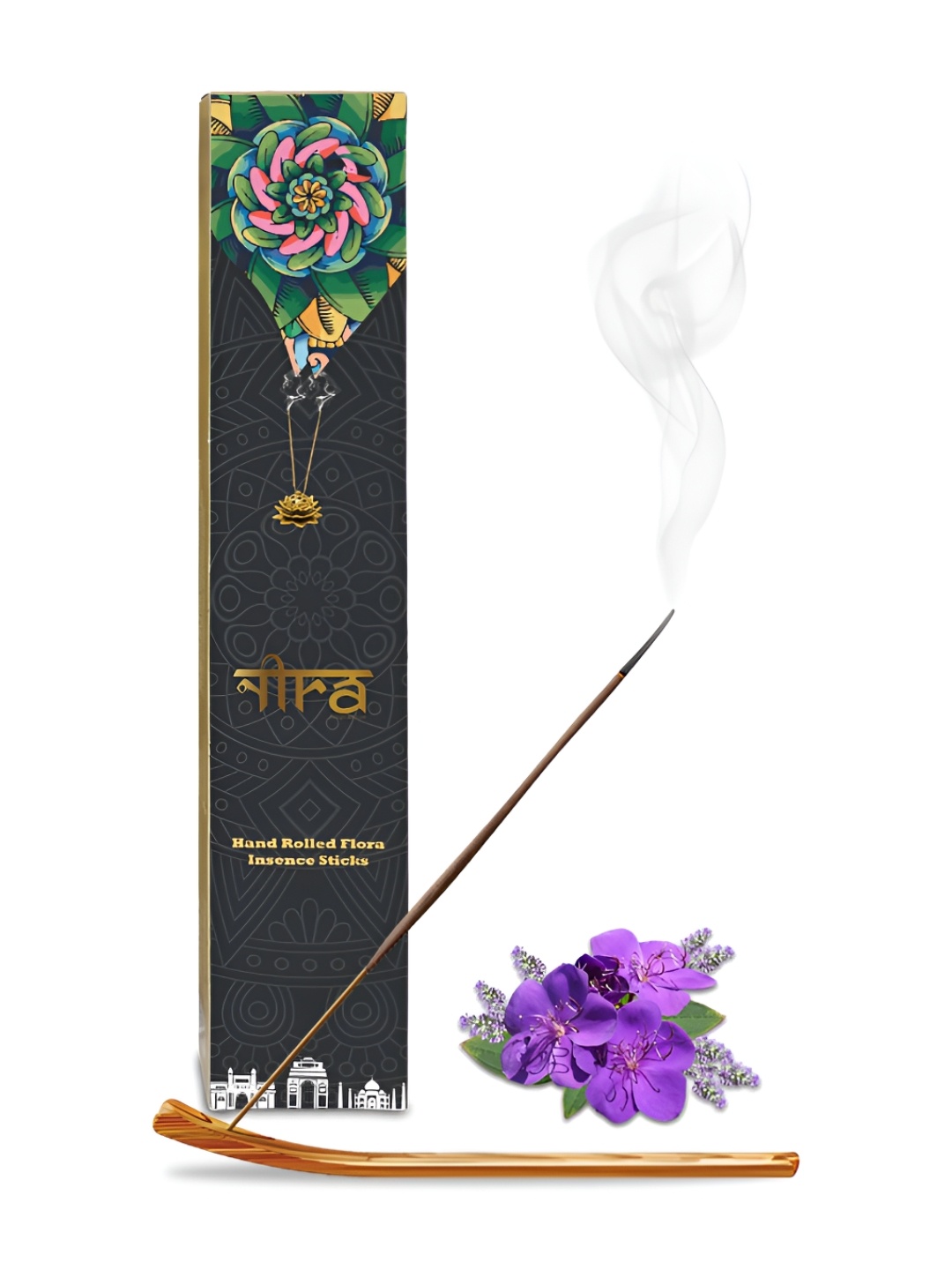 

Nira Fragrances Brown Pure Cow Dung Lavender Incense Sticks