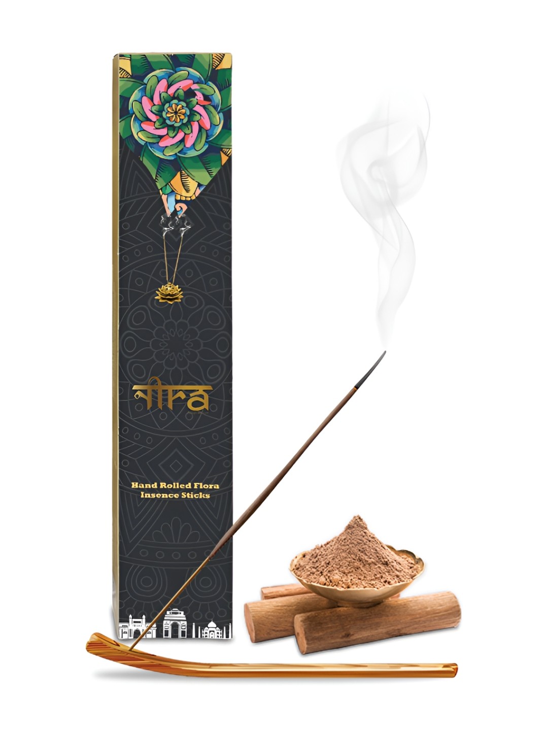 

Nira Fragrances Brown Pure Cow Dung Sandalwood Incense Sticks