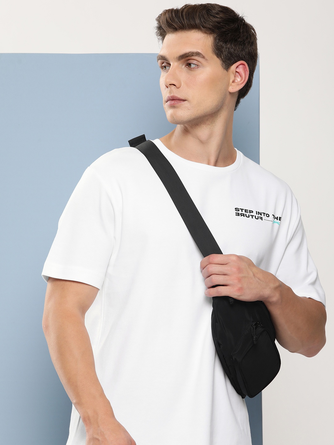 

Slazenger Men Typography Printed Drop-Shoulder Sleeves T-shirt, White