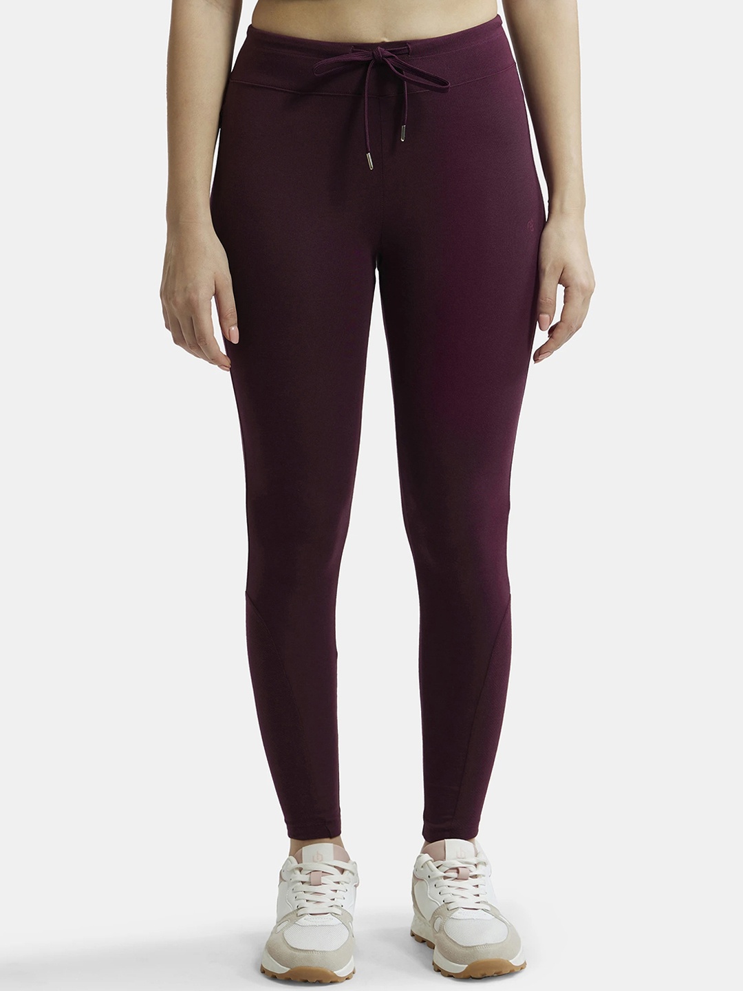 

Jockey Super Combed Cotton Stretch Yoga Pant with Side Zipper Pocket-AA01, Maroon
