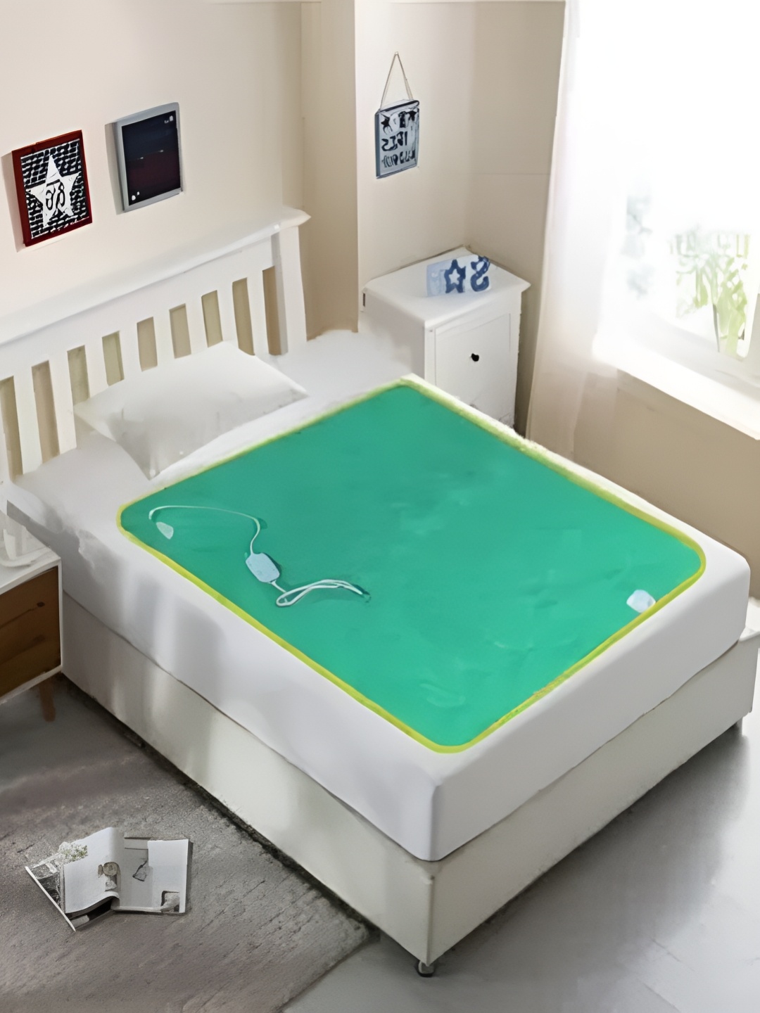 

Warmland Green& Yellow Solid Heavy Winter Single Bed Blanket