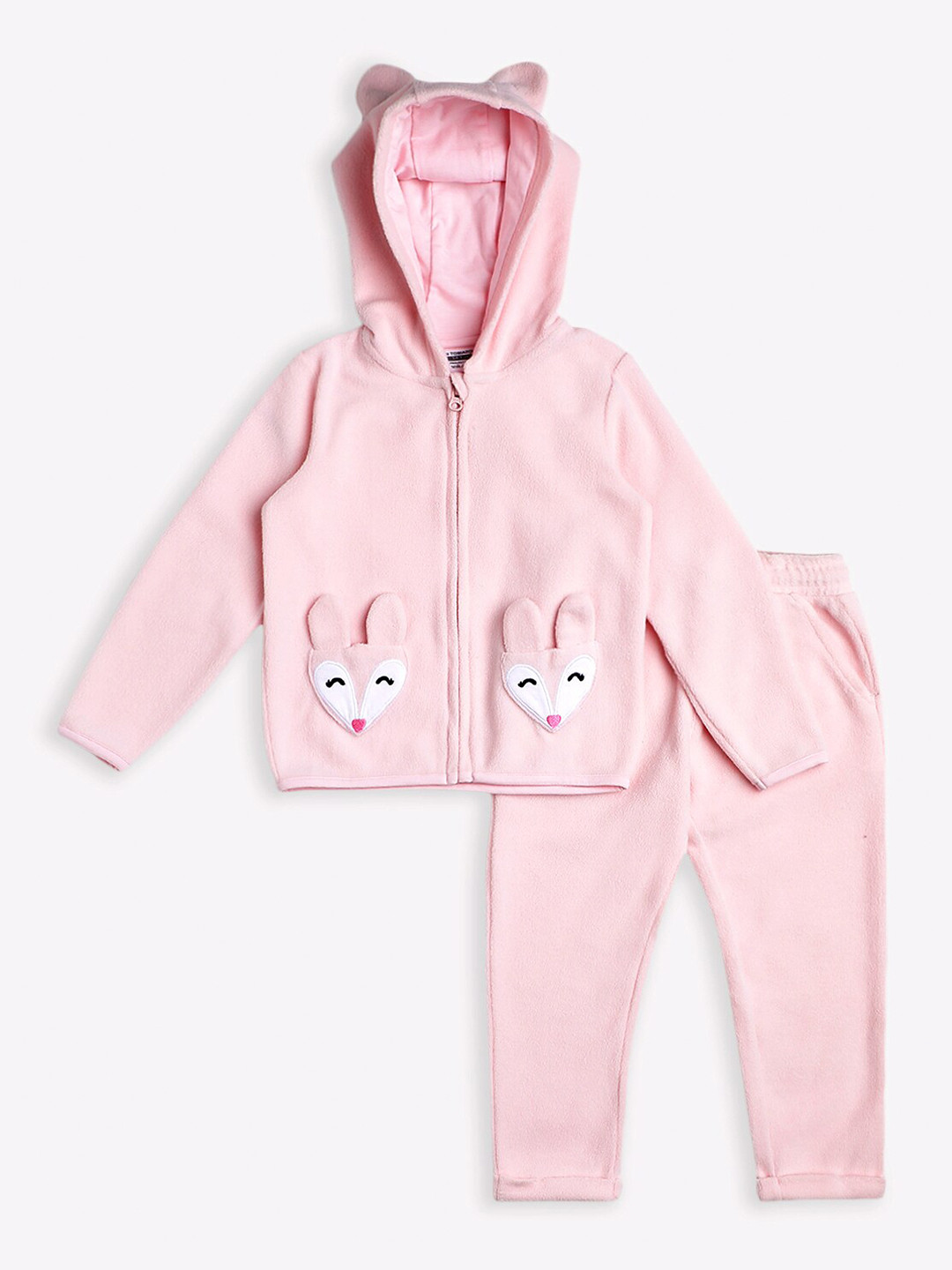 

Lil Tomatoes Girls Hooded Sweatshirt with Trousers, Pink