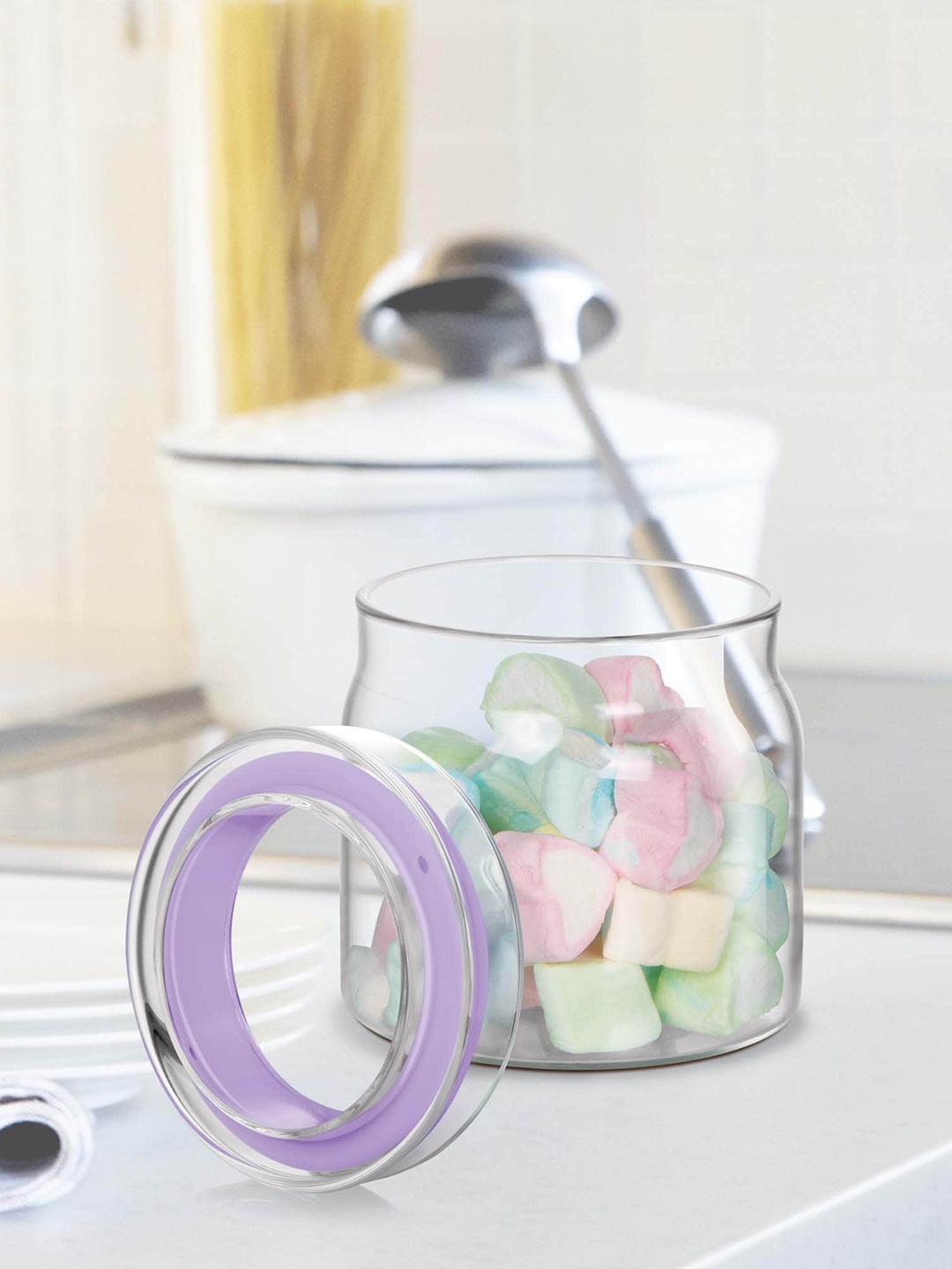 

Treo Alin Transparent Glass Jar With Lid 500 ml