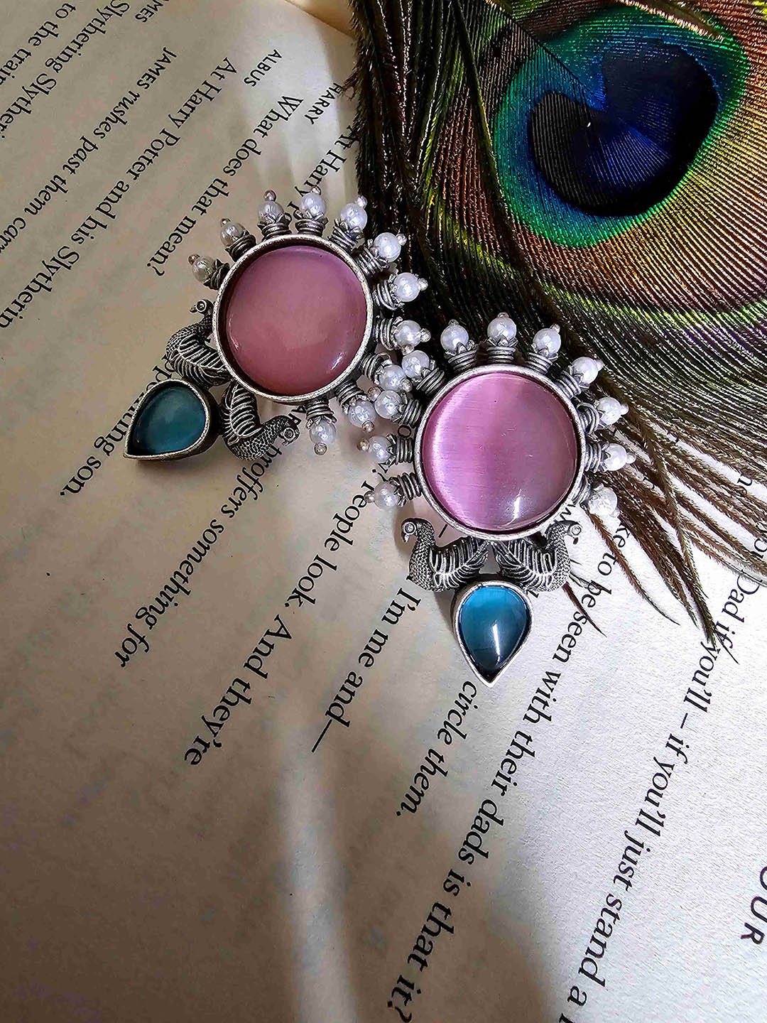 

Binnis Wardrobe Silver-Plated Beaded Studs Earrings