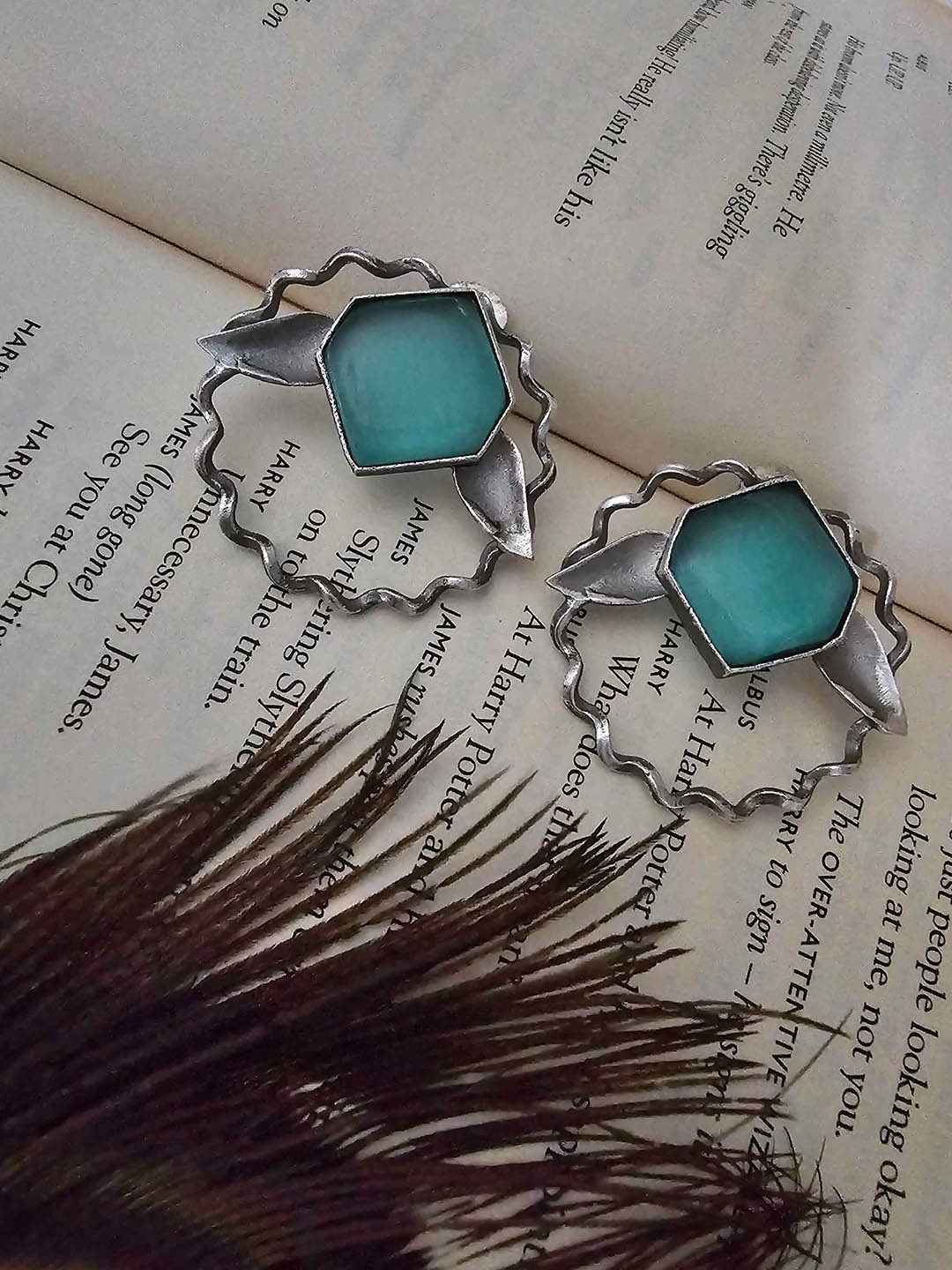 

Binnis Wardrobe Silver-Plated Beaded Studs Earrings