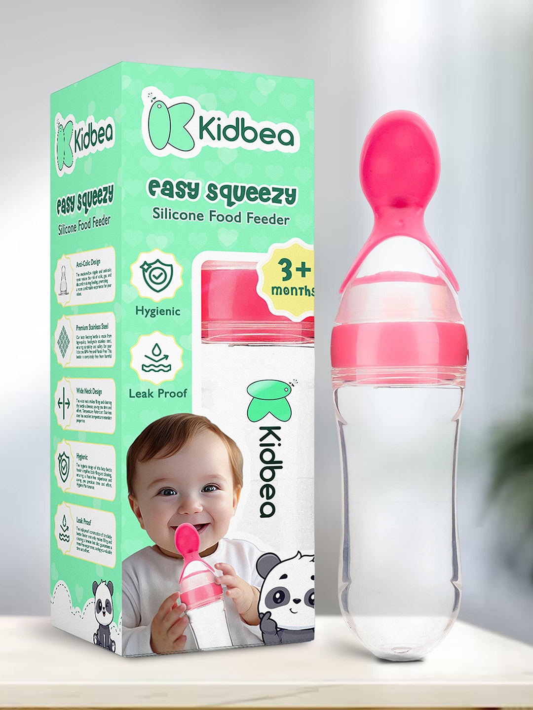 

Kidbea Infants Silicone Food Feeder, Pink