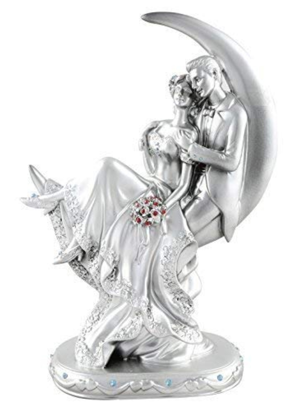 

Goldiluxe White & Brown Textured Loving Couple Showpiece