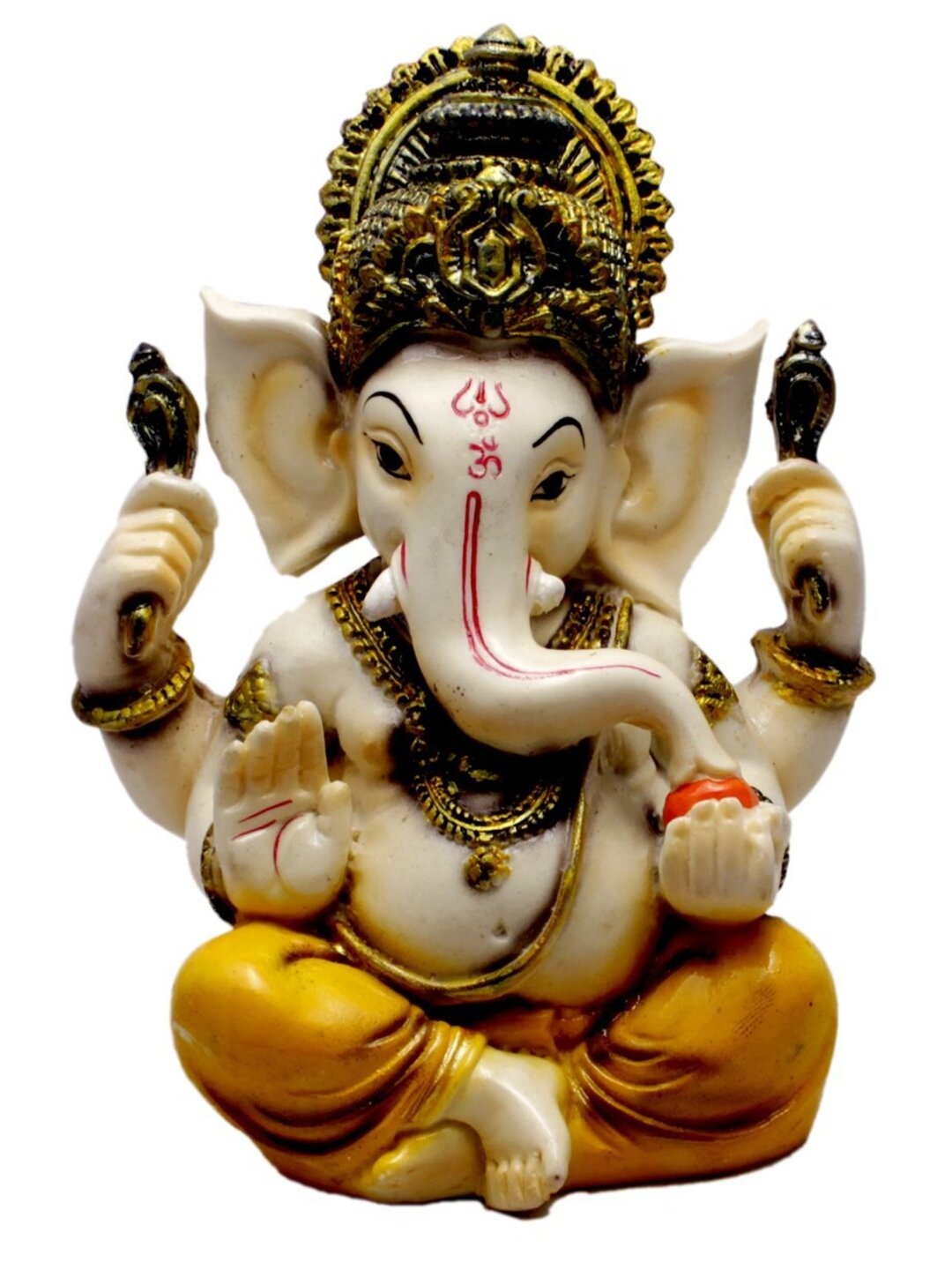 

Goldiluxe Grey & Gold-Toned Ganesh ji Idol Showpiece