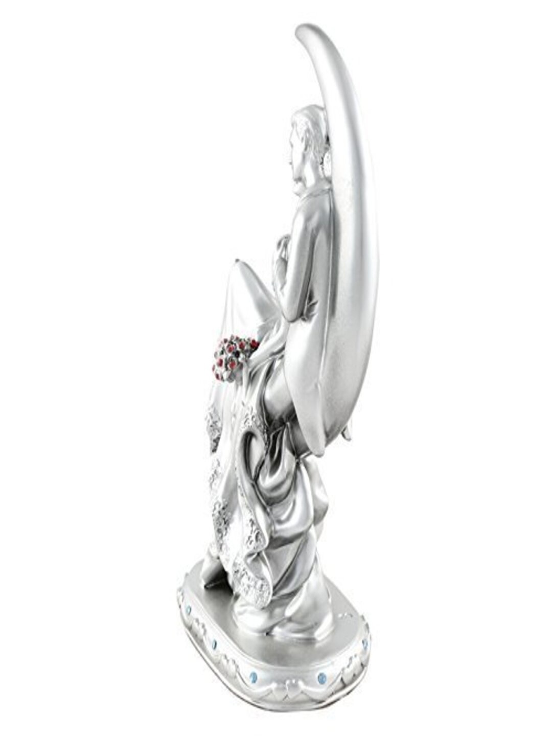

Goldiluxe Silver-Toned Romantic Loving Couple Showpiece