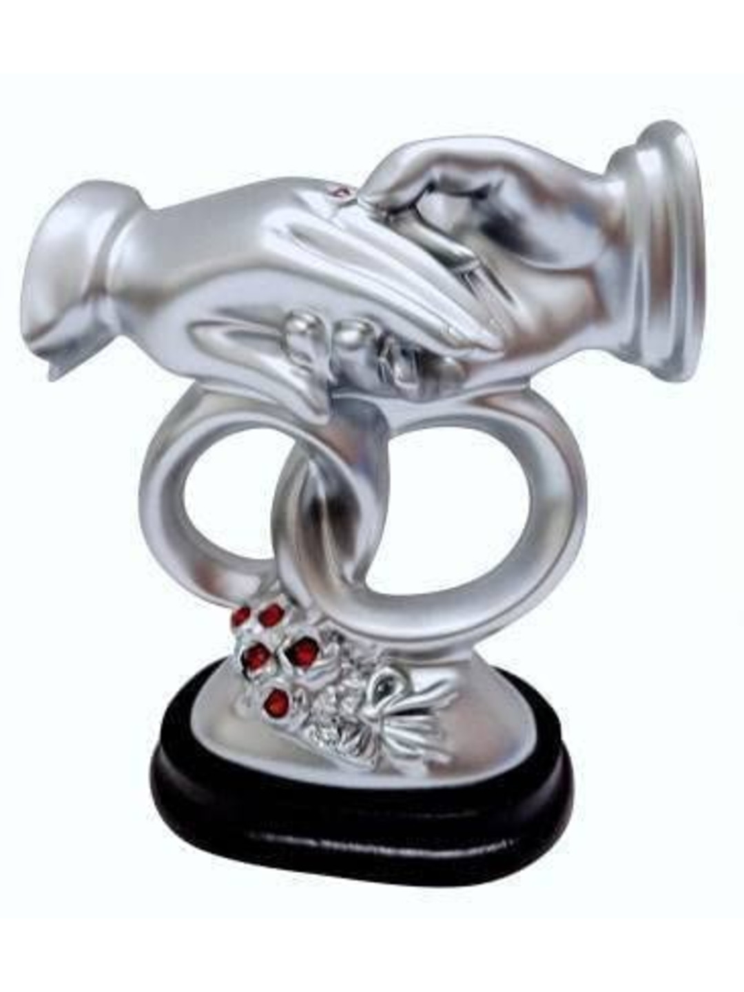 

Goldiluxe Silver Toned Loving Couple Figurine Showpiece