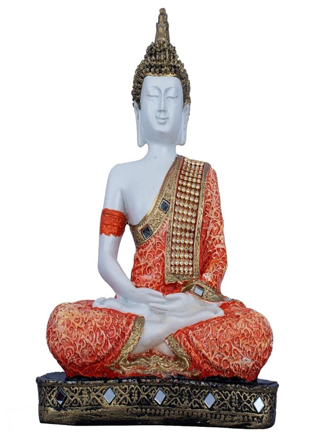 

Goldiluxe White Buddha Idol Showpiece