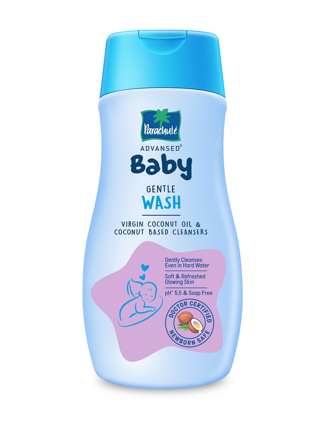 

Parachute Advansed Baby Gentle Wash for New Born with Virgin Coconut Oil - 200ml, Blue
