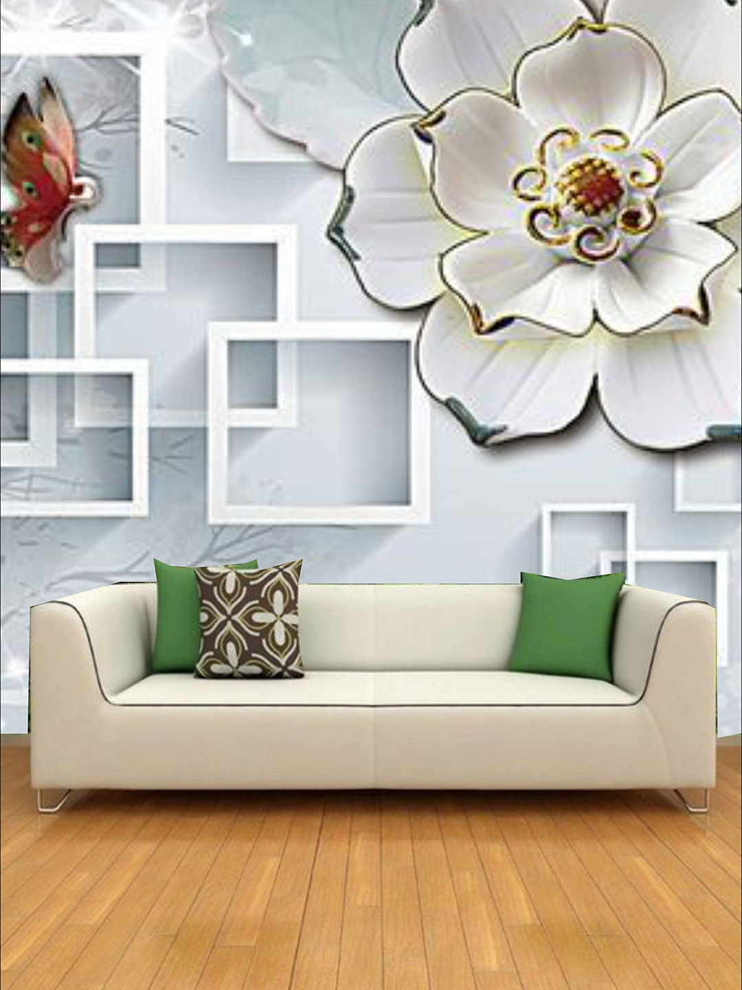 

KSHIRSA Grey Abstract-Printed Self Adhesive Removable Waterproof Wallpaper