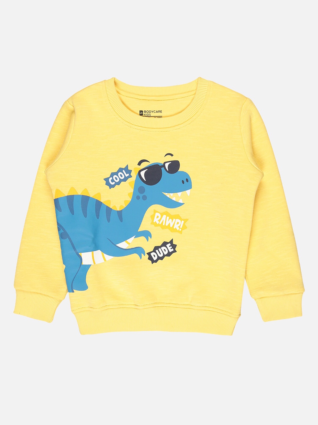 

Bodycare Kids Boys Graphic Printed Fleece Pullover, Yellow