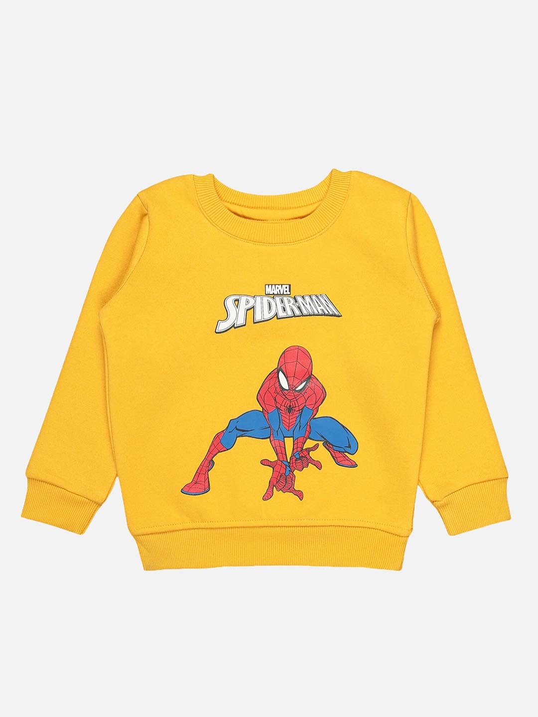 

Bodycare Kids Infant Boys Spider Man Printed Fleece Pullover, Yellow