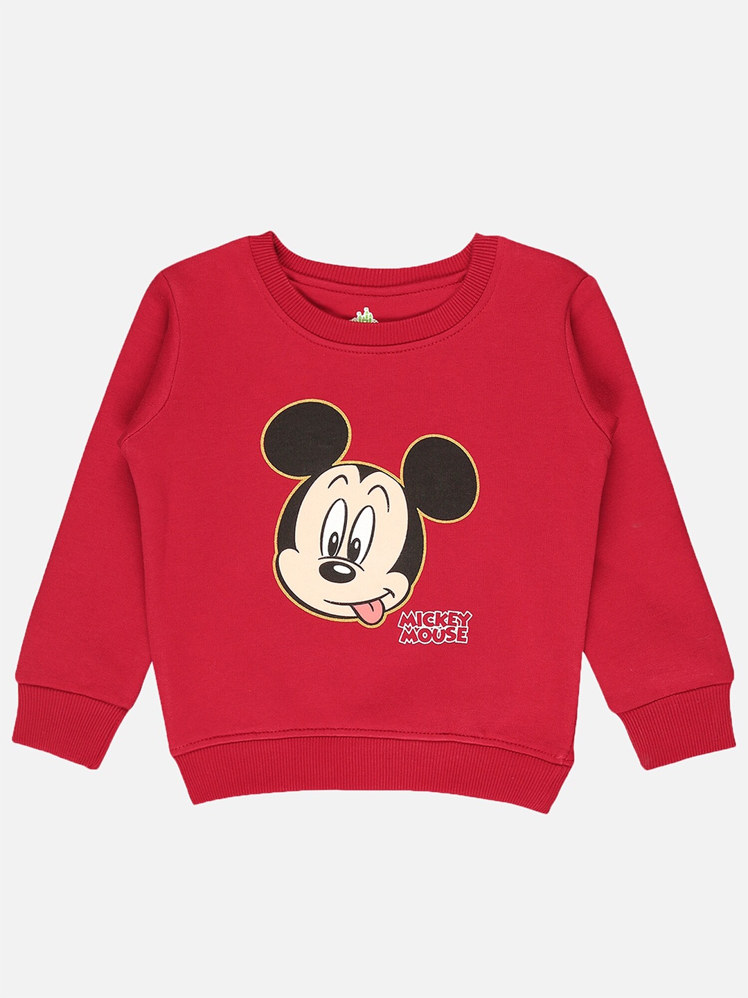 

Bodycare Kids Boys Mickey Mouse Printed Fleece Sweatshirt, Maroon