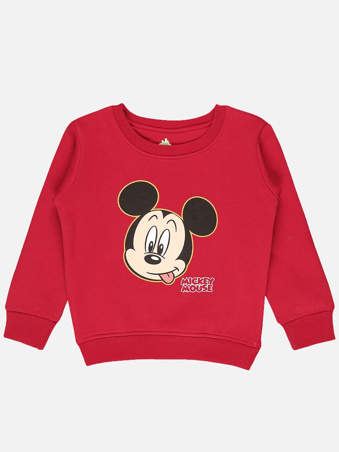 

Bodycare Kids Infants Boys Mickey Mouse Printed Fleece Sweatshirt, Maroon