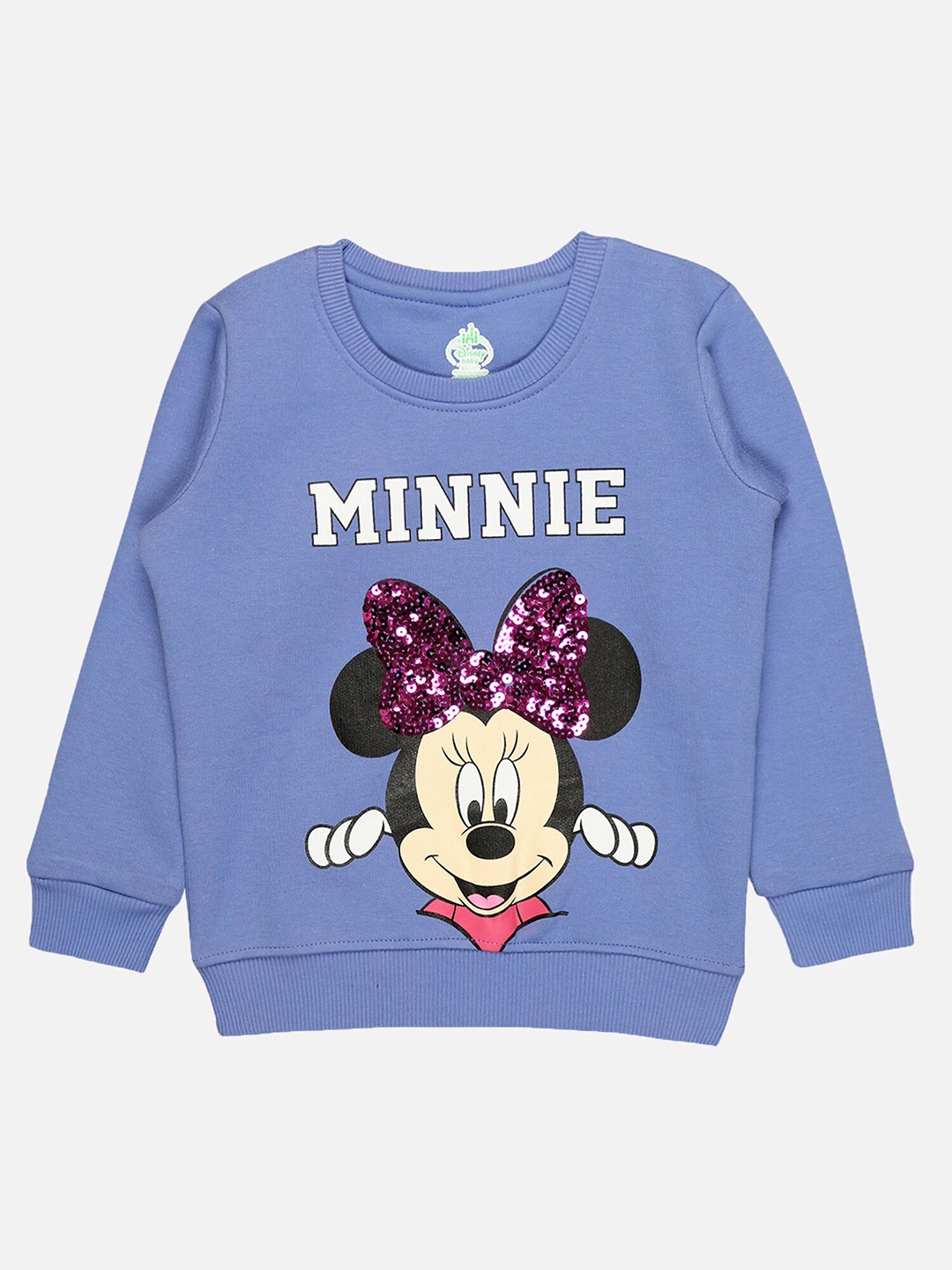 

Bodycare Kids Infants Girls Minnie Mouse Printed Fleece Sweatshirt, Lavender